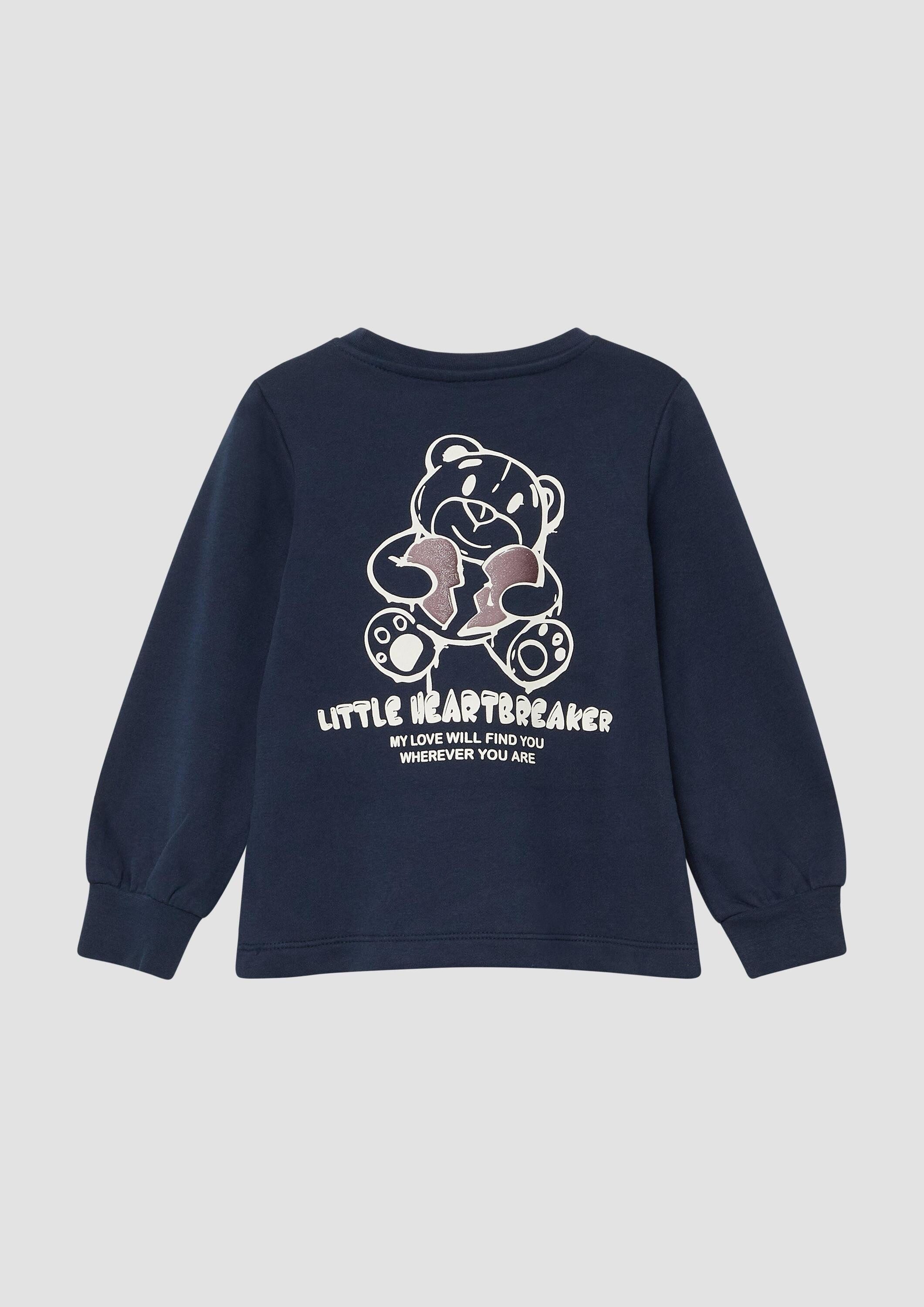 s.Oliver Sweatshirt Sweatshirt Kuscheliges Sweatshirt mit Rückenprint
