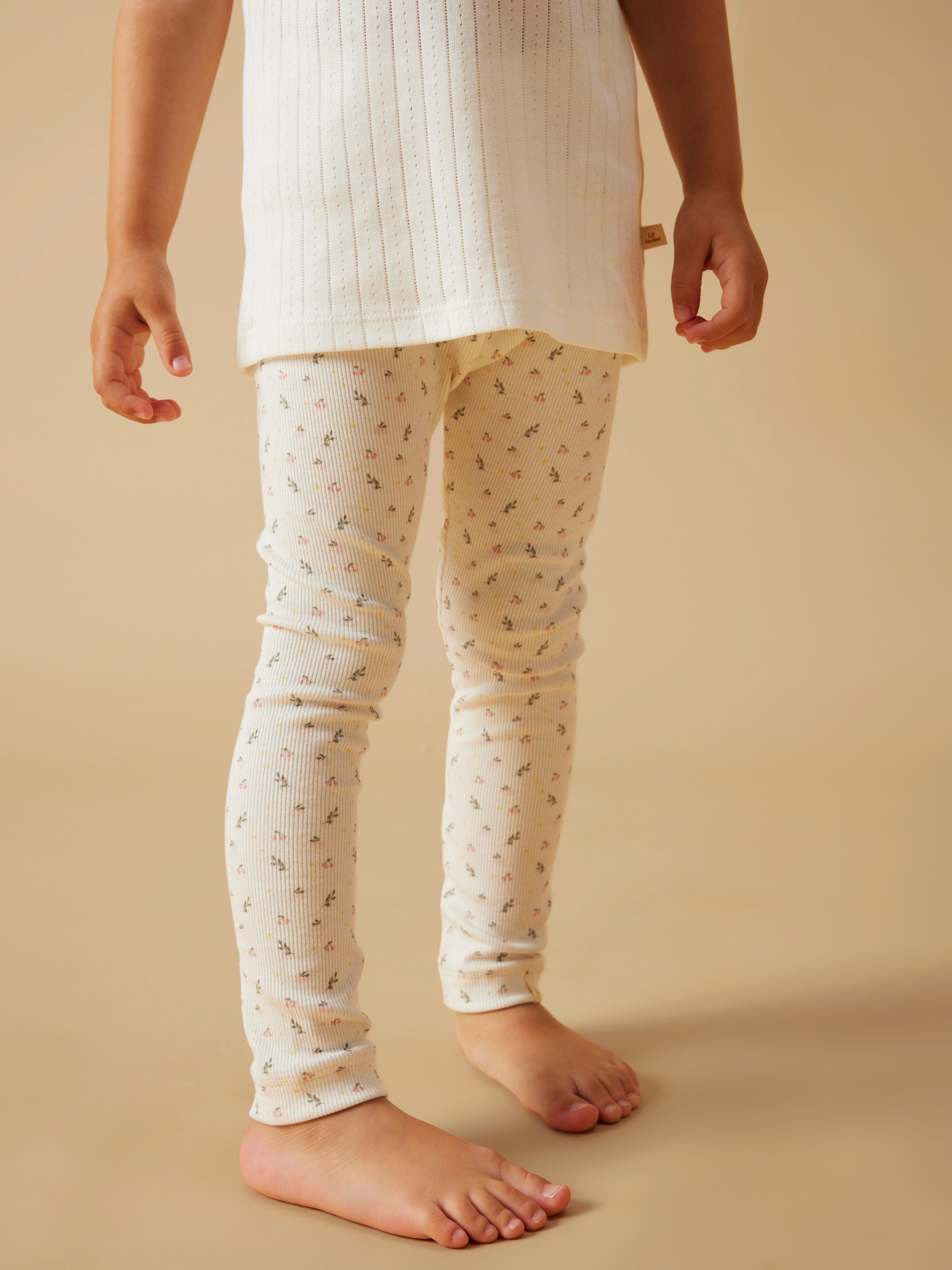 Lil' Atelier Leggings NMFGAGO SLIM LEGGING LIL NOOS weiche Jersey Rippqualität