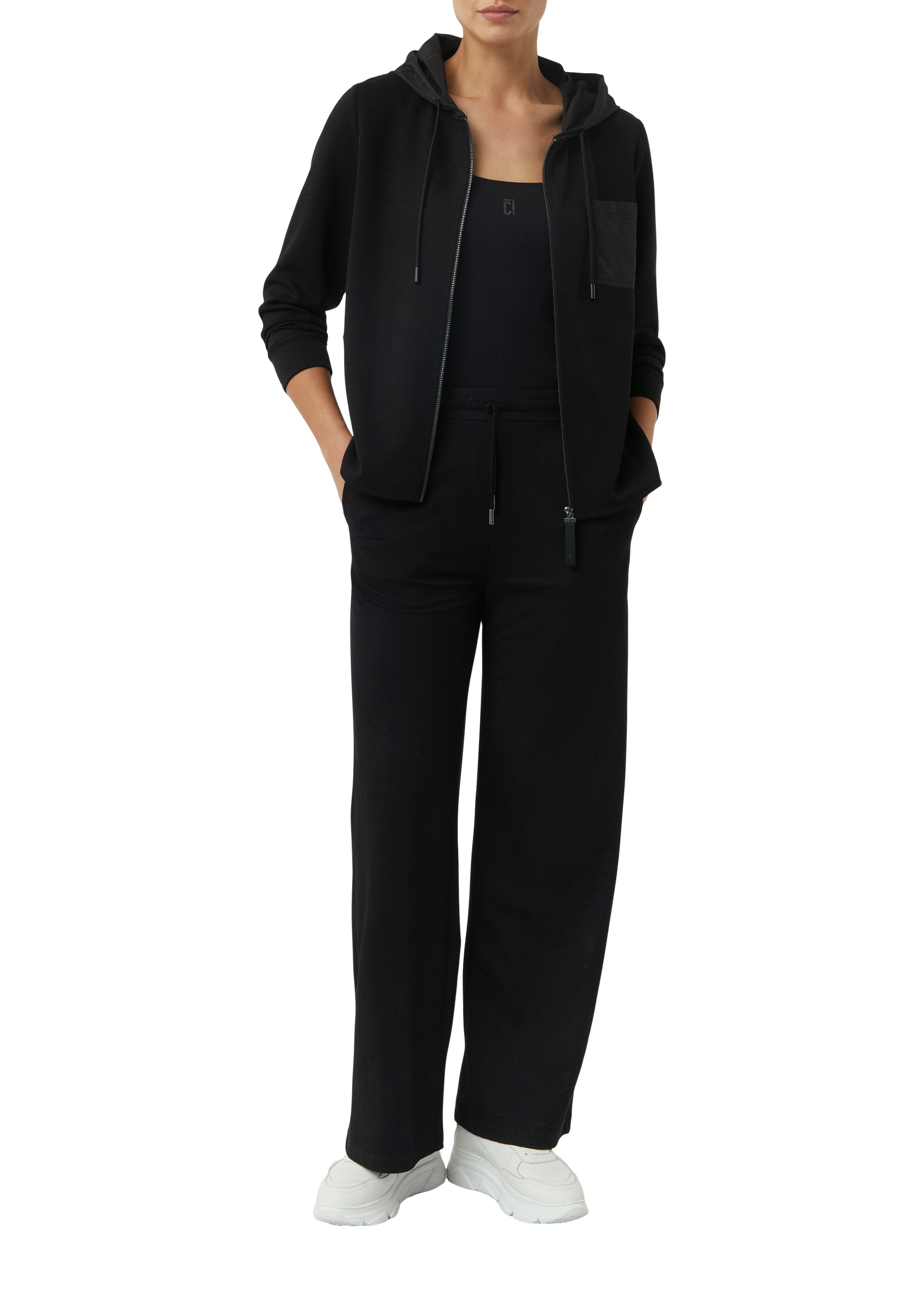 comma casual identity Kapuzensweatjacke mit aufgesetzter Brusttasche günstig online kaufen