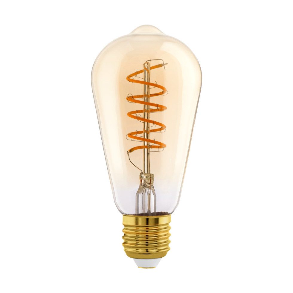 EGLO LED-Leuchtmittel Eglo LED Leuchtmittel Edison ST64 E27 4W amber, Nicht dimmbar