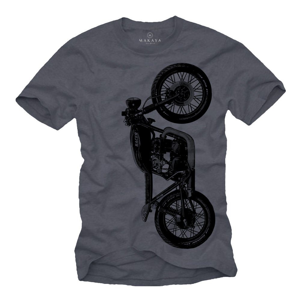 T-Shirt Männer Biker Motiv Cafe Racer Motorrad Bekleidung Motorradfahrer