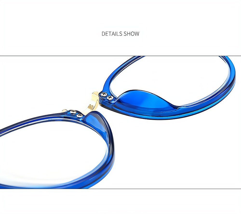 bedruckte Lesebrille Rahmen blaue Gläser Mode PACIEA lila anti presbyopische