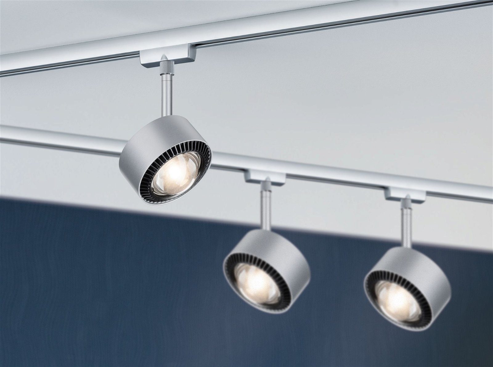 Paulmann Schienensystem-Leuchten URail Schienenspot Aldan 498lm 8W 2700K 230V Schwarz matt, Chrom, (1-tlg), Einzelspot, dimmbar