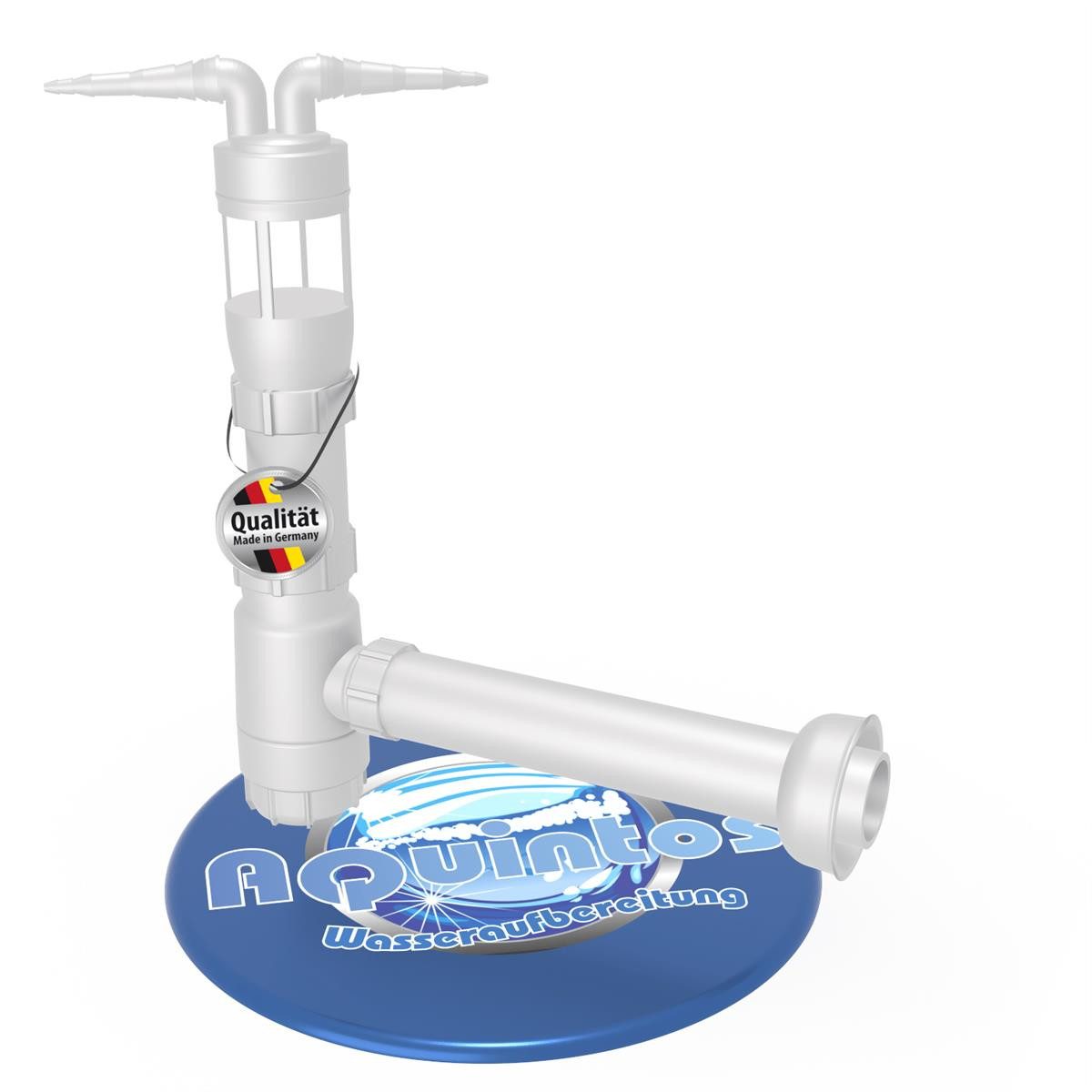 Aquintos Wasseraufbereitung Wasserbar Flexibler Siphon mit integriertem Hygieneschutz, VarioSiphon