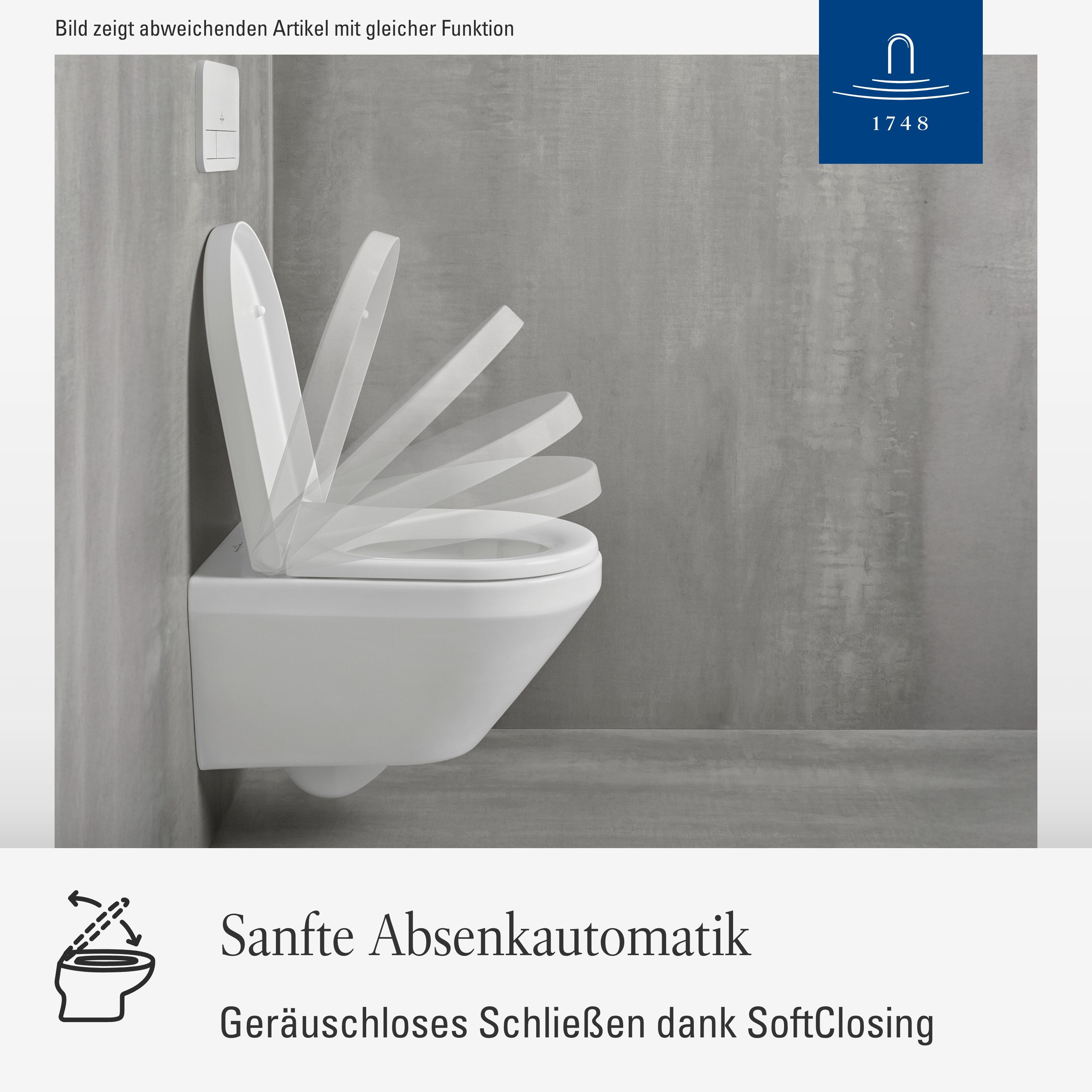 Villeroy & Boch WC-Sitz Subway 2.0, Absenkautomatik, abnehmbar & bruchsiche günstig online kaufen