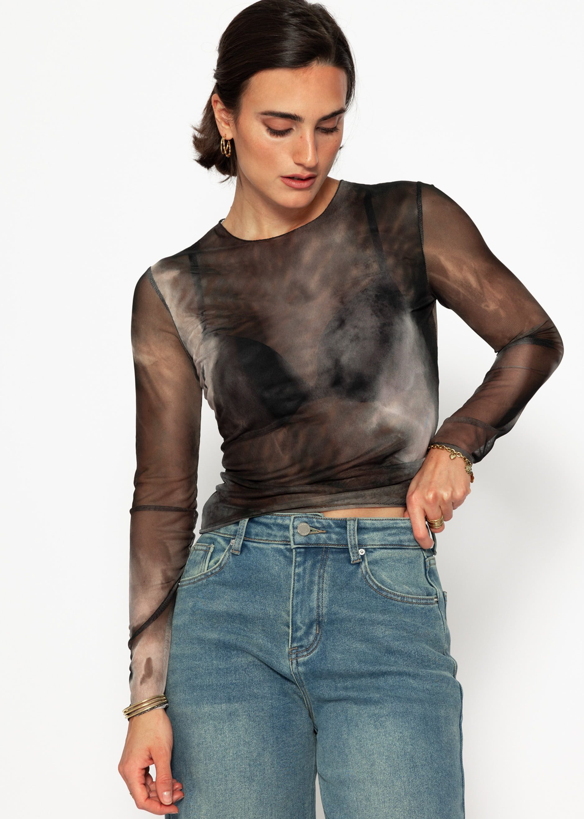 SASSYCLASSY Langarmshirt Animal Print Langarmshirt in günstig online kaufen