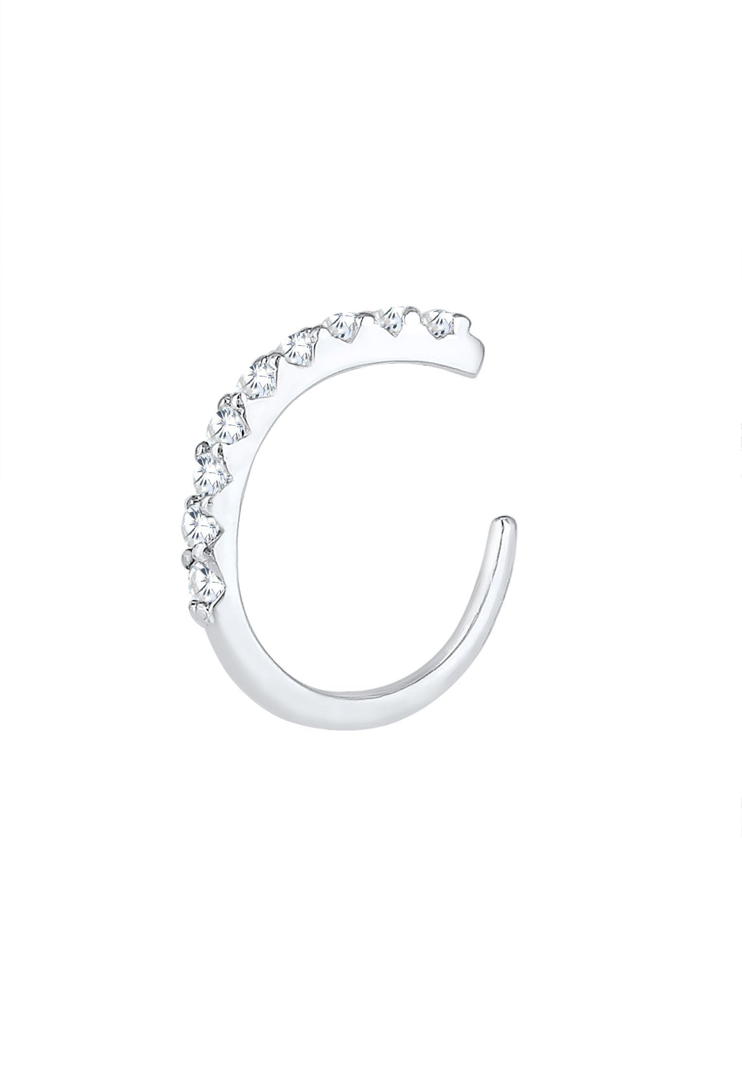 Elli Single-Ohrhaken Earcuff Zirkona Kristalle Trend Single 925 Silber – Bild 3 von 5