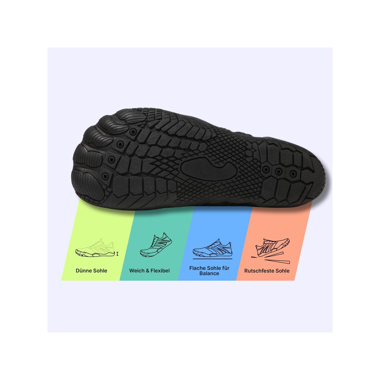 DOTALES Balancestep Barfußschuhe Damen & Herren Barfußschuhe Barfußschuh Das Original-Barfuß Sneaker, Minimalschuhe, Schnellverschluss