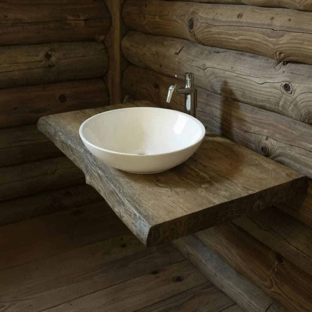 KEINerlei® Waschtischplatte Dunkle Eiche Massive Holz günstig online kaufen