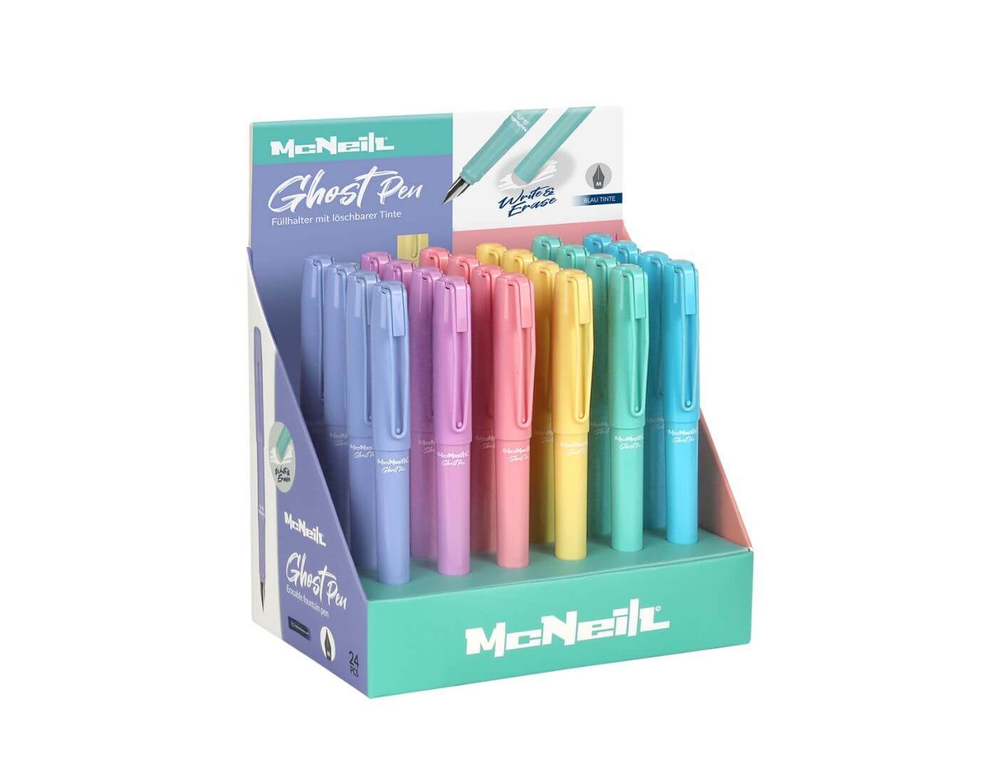 McNeill Buntstift Radierbarer Füller mit blauer Tinte - Pastell Mix (einzeln)
