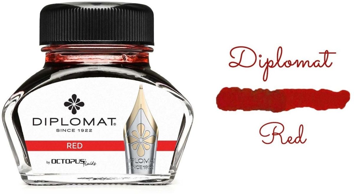 Füllhalter Tintenglas Octopus 30ml rot
