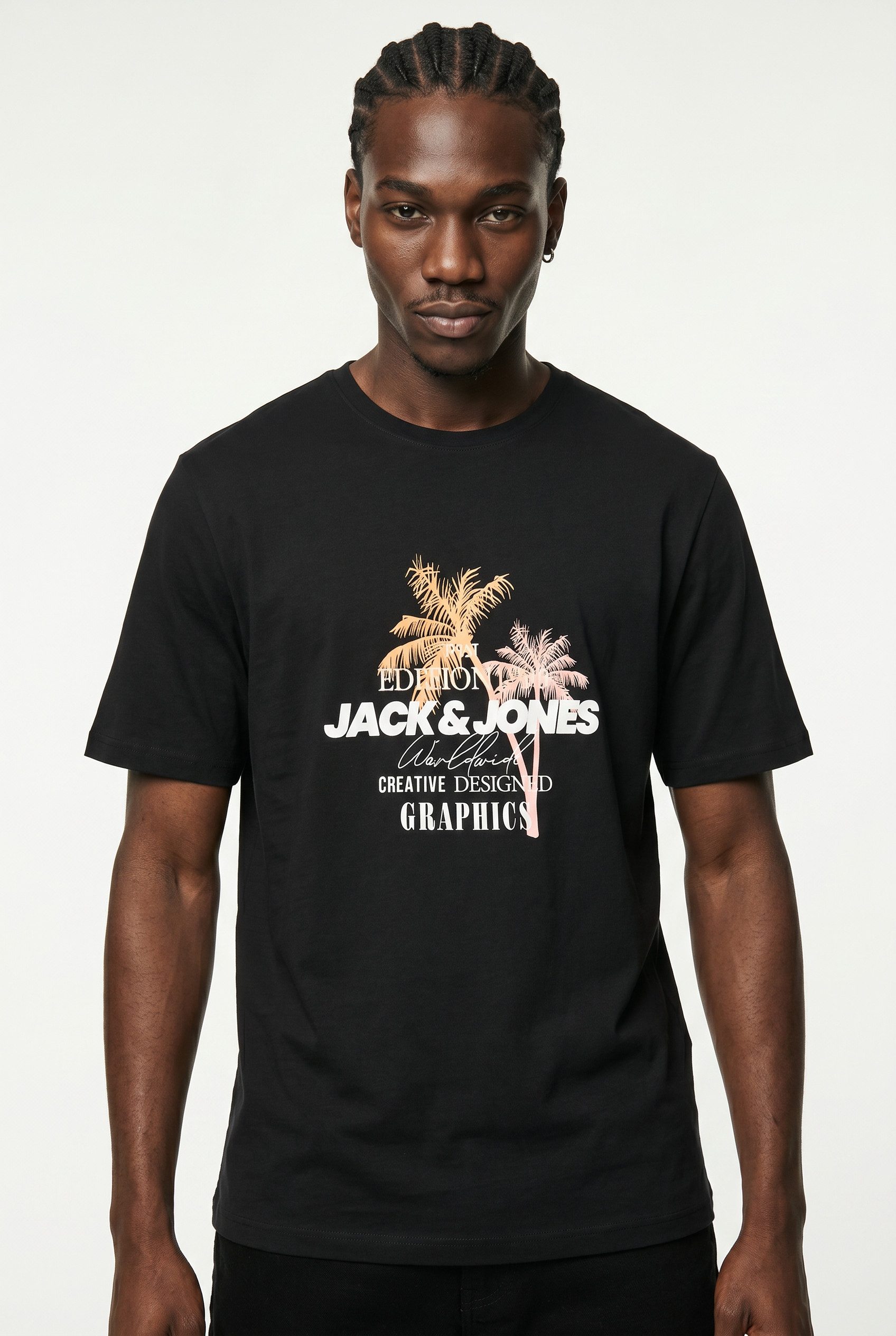 Jack & Jones Rundhalsshirt JJGRADIENT PRINT TEE SS CREW NECK