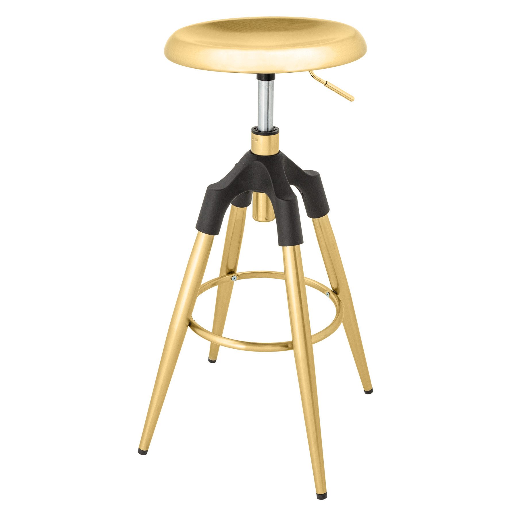 Barhocker INDUSTRIAL gold / schwarz