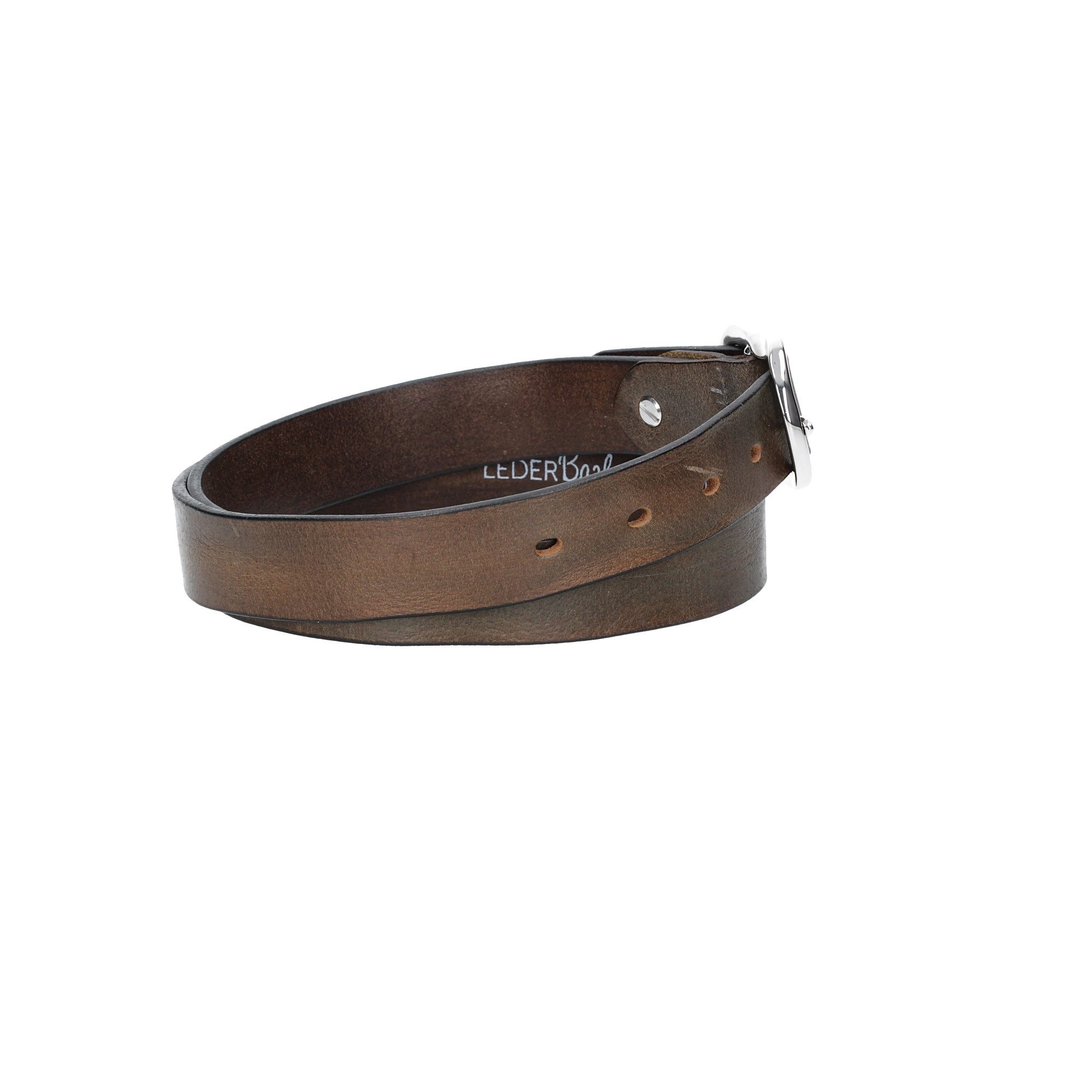 Leder Bazlen Ledergürtel 30mm in Grau mit Schmuckschließe (LB1173B30G-750, 1-St) sehr weiches Vollrindleder – Bild 4 von 5