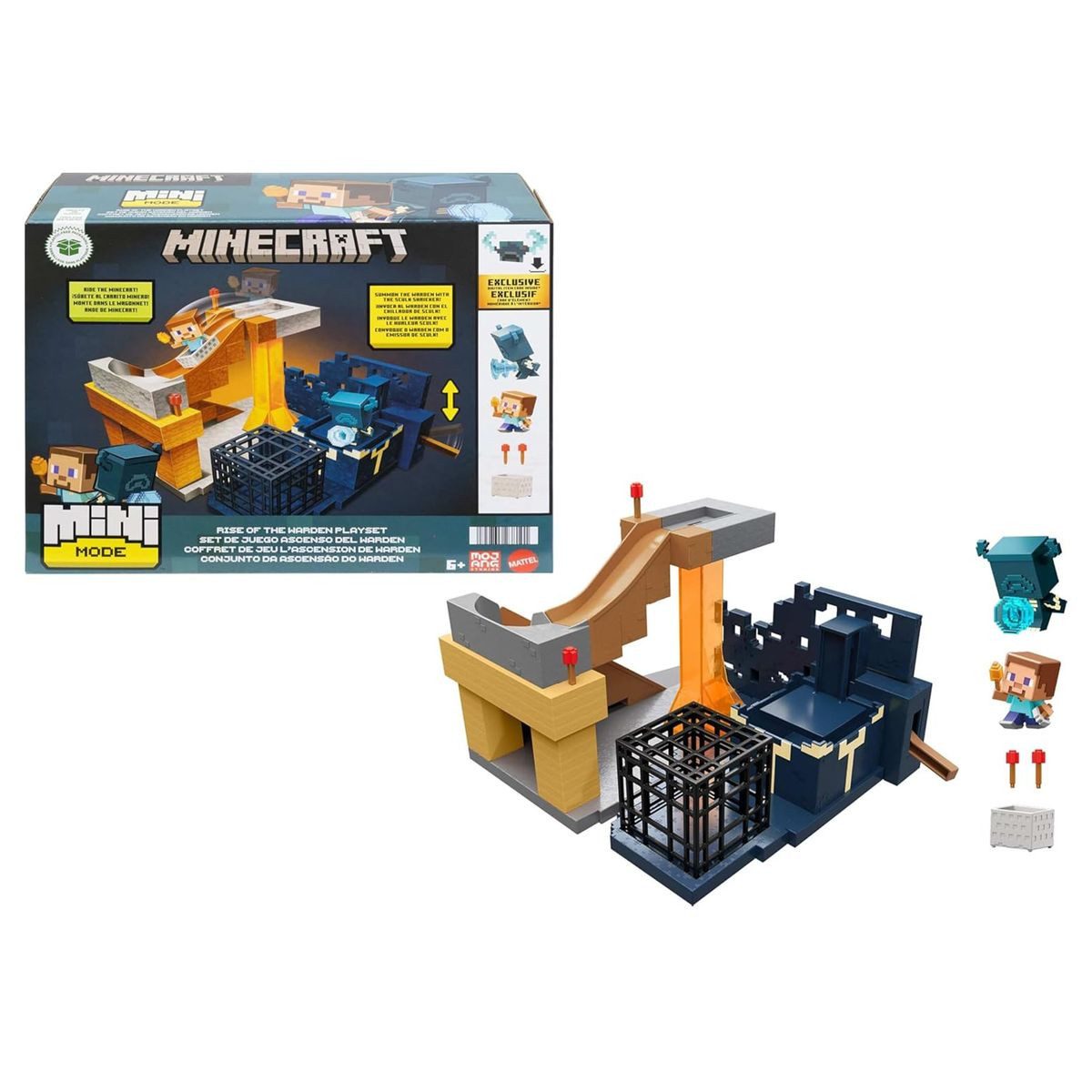Mattel® Spielwelt Mattel HXT72 Minecraft Mojang - Mini Mode Warden Spielset: Aufstieg de