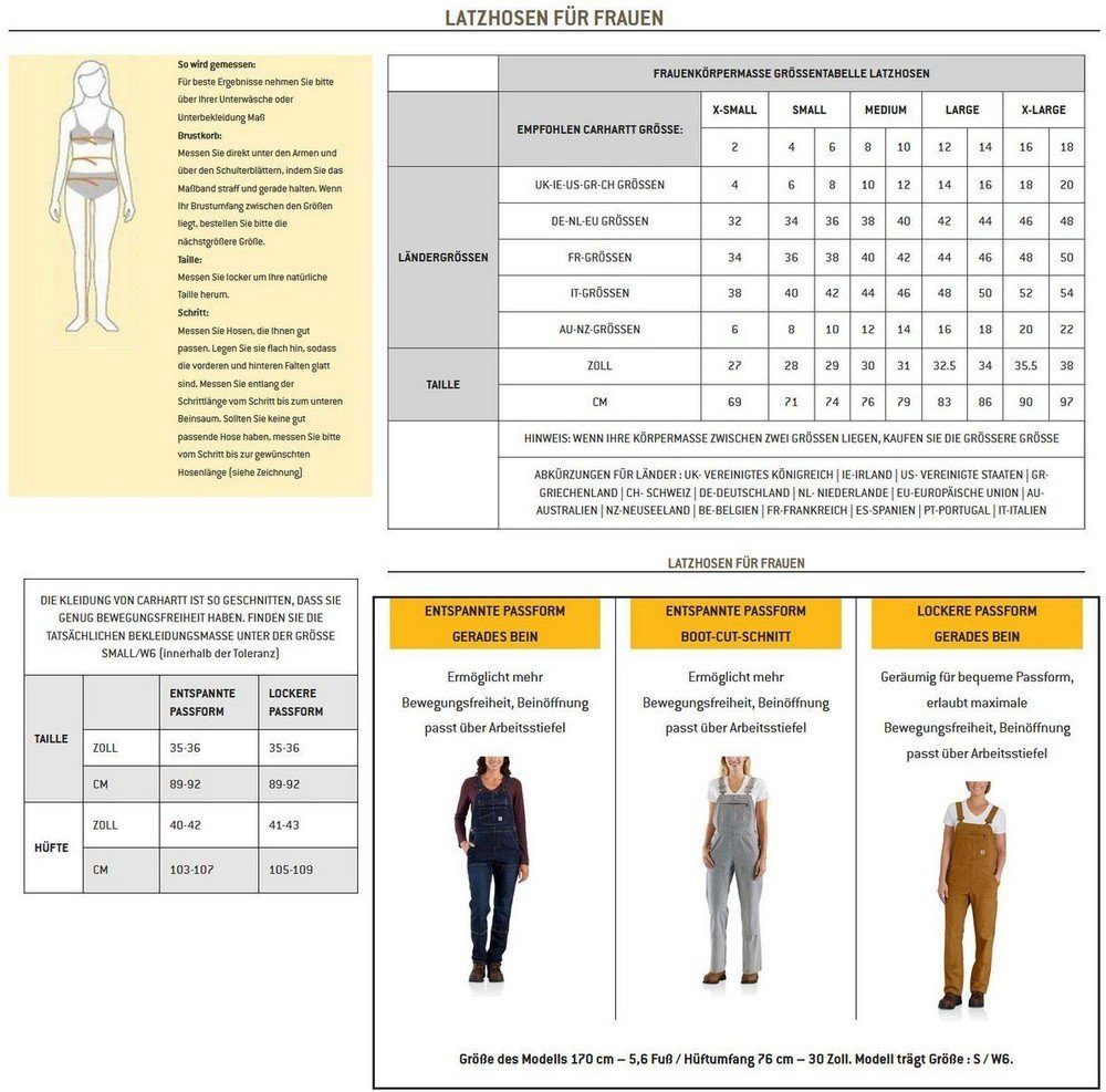 Carhartt Overall Denim Bib 106001