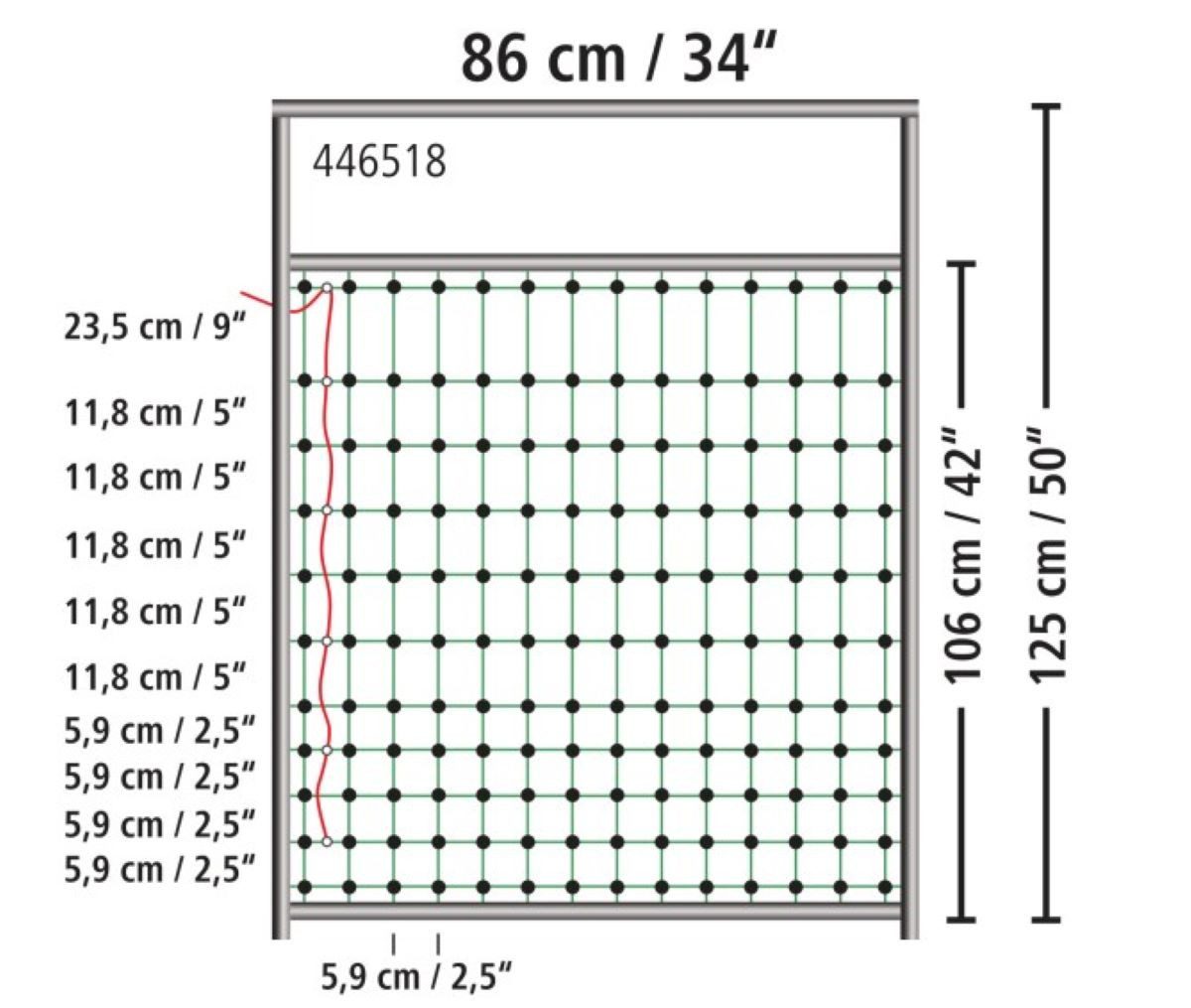 Kerbl Weidenzaun Tor für Netze 108 cm Tür für Elektrozaunnetze