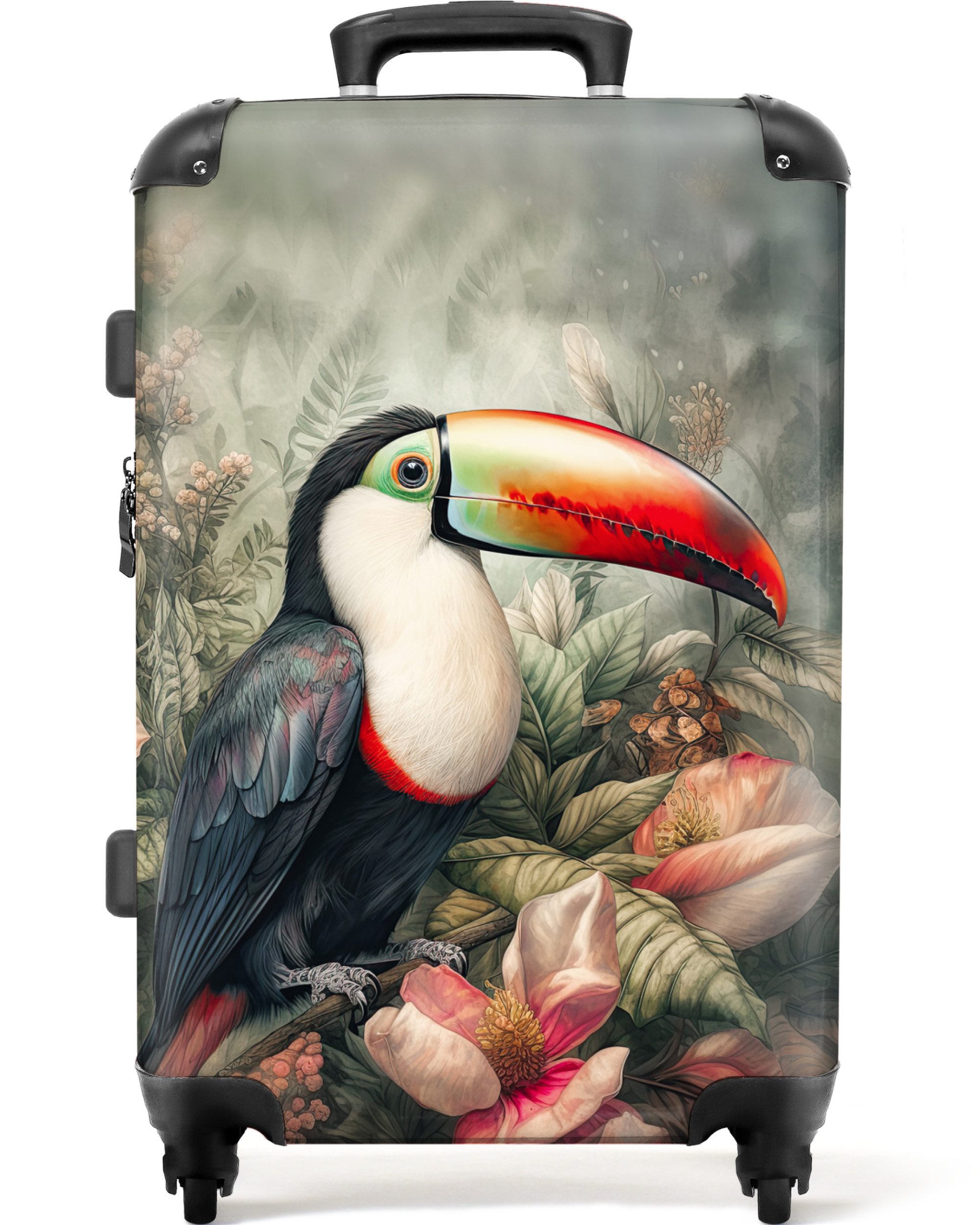 NoBoringSuitcases.com© Hartschalen-Trolley Tukan - Vögel - günstig online kaufen