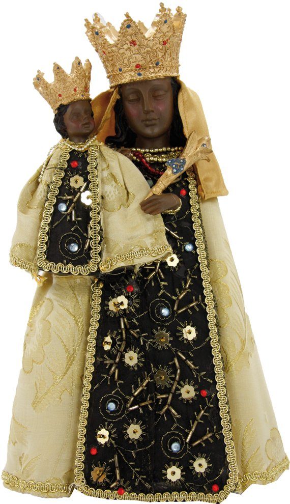 dekoprojekt Dekofigur Heiligenfigur Schwarze Madonna mit Kleid 29,5 cm