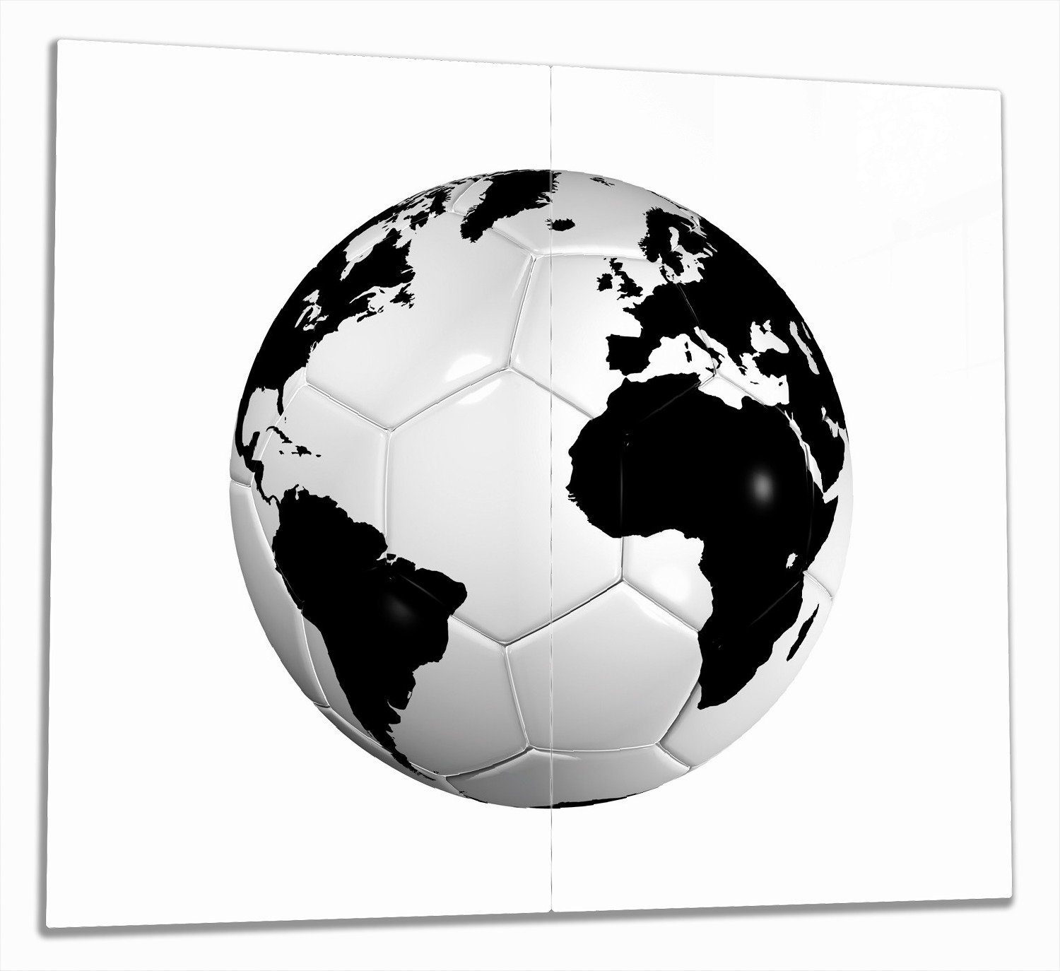 Wallario Herd-Abdeckplatte Planet Fußball, ESG-Sicherheitsglas, (Glasplatte, 2 tlg., inkl. 5mm Noppen), verschiedene Größen