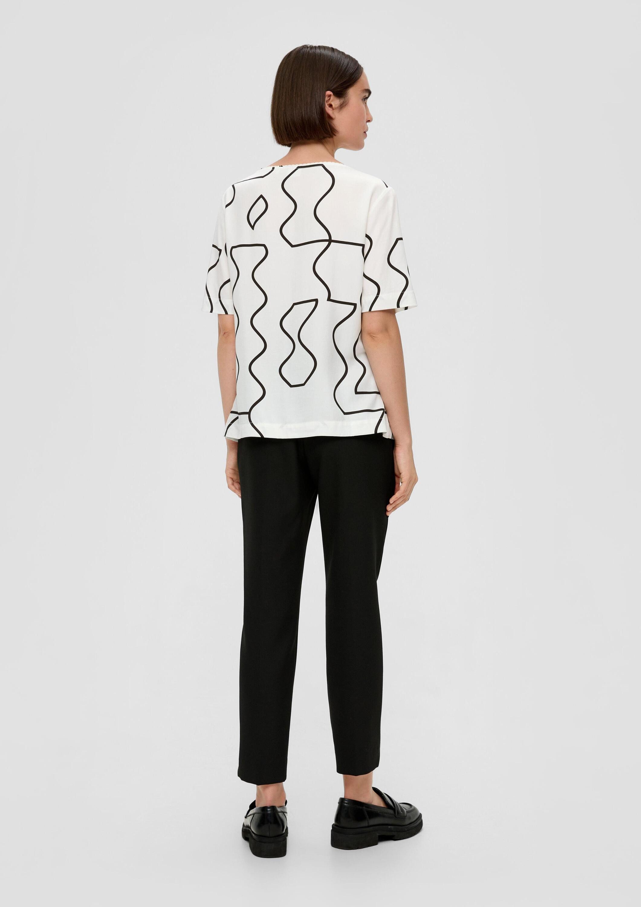 s.Oliver Kurzarmbluse Bluse Bluse aus Viskose
