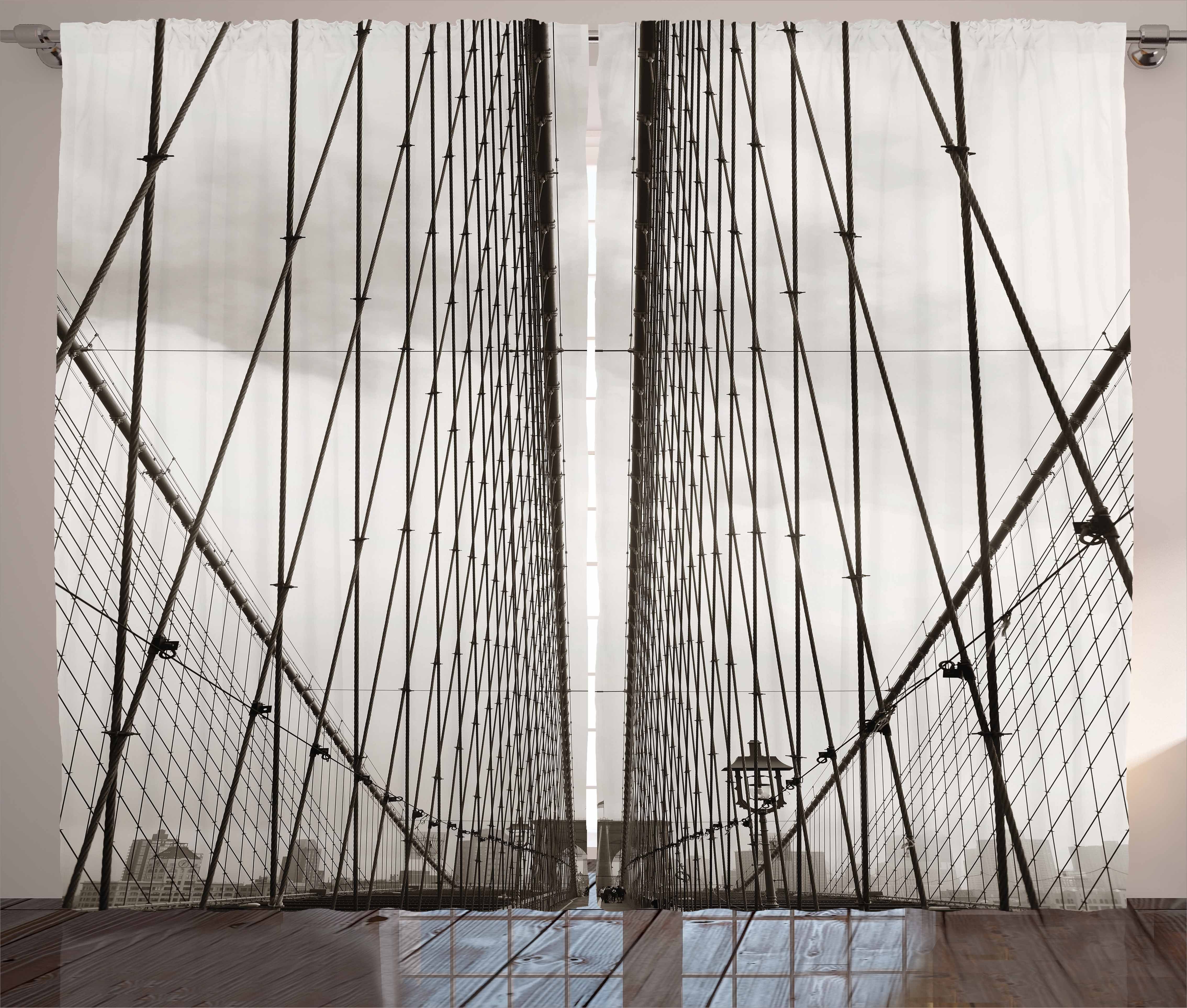 Gardine Schlafzimmer Kräuselband Vorhang Haken, Abakuhaus, Brooklyn und mit Bridge Schlaufen Kabel New York
