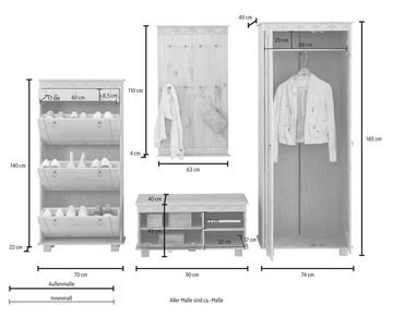 Home affaire Garderoben-Set Indra, (Set, 4-St)