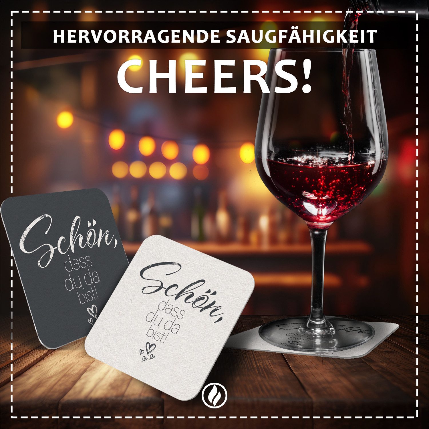 Funke & Brand Bierdeckel Funke & Brand Funke schön, dass du da bist Parent