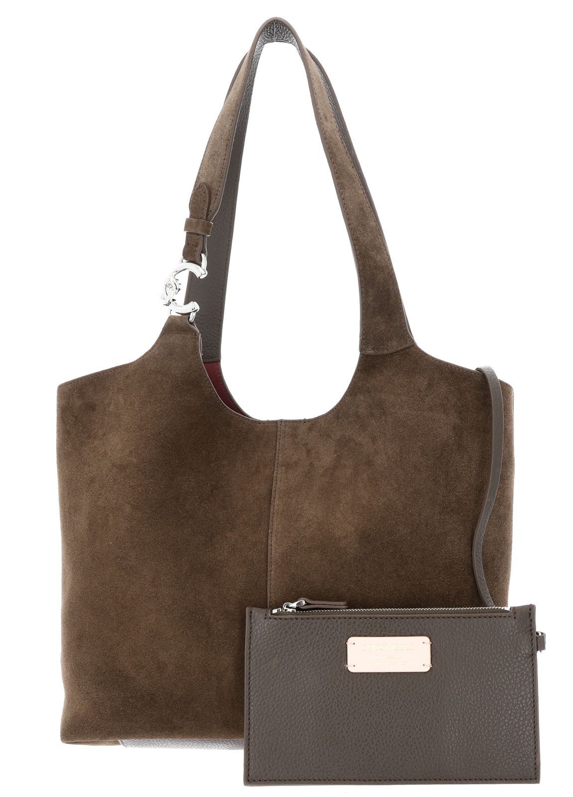 COCCINELLE Schultertasche Handbag (Set, 2-tlg), aus echtem Rindsleder