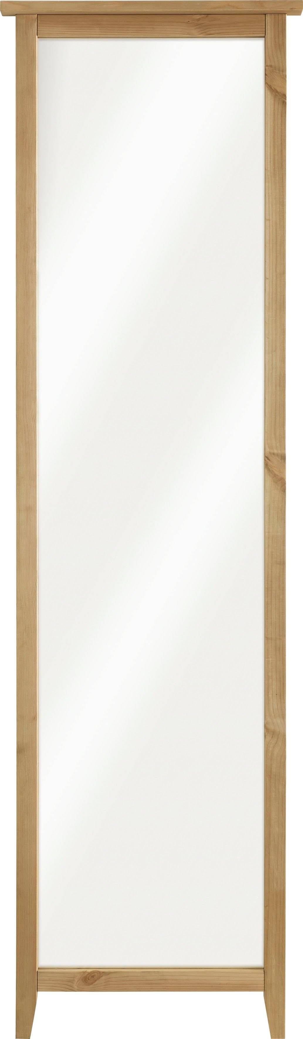 Wohn[glück]lich by Infantil Spiegelpaneel Solvita, Wandspiegel, Spiegel, Kiefer massiv, Breite 57 cm, Landhaus Gebeizt geölt