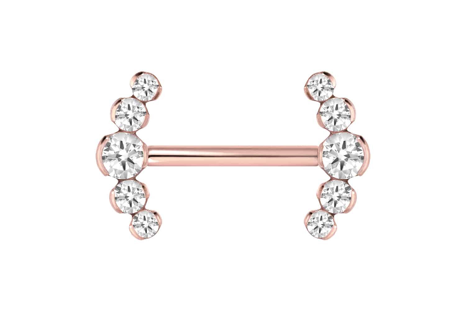 PIERCINGLINE Brustwarzenpiercing Titan Barbell mit Push günstig online kaufen
