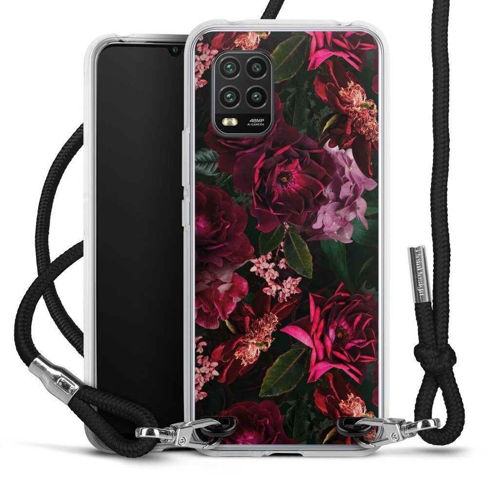 DeinDesign Handyhülle Rose Blumen Blüte Dark Red and Pink Flowers, Xiaomi Mi 10 lite Handykette Hülle mit Band Case zum Umhängen