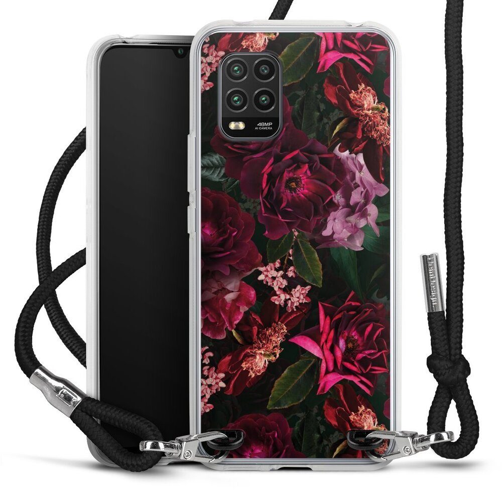 DeinDesign Handyhülle Rose Blumen Blume Dark Red and Pink Flowers, Xiaomi Mi 10 lite Handykette Hülle mit Band Case zum Umhängen