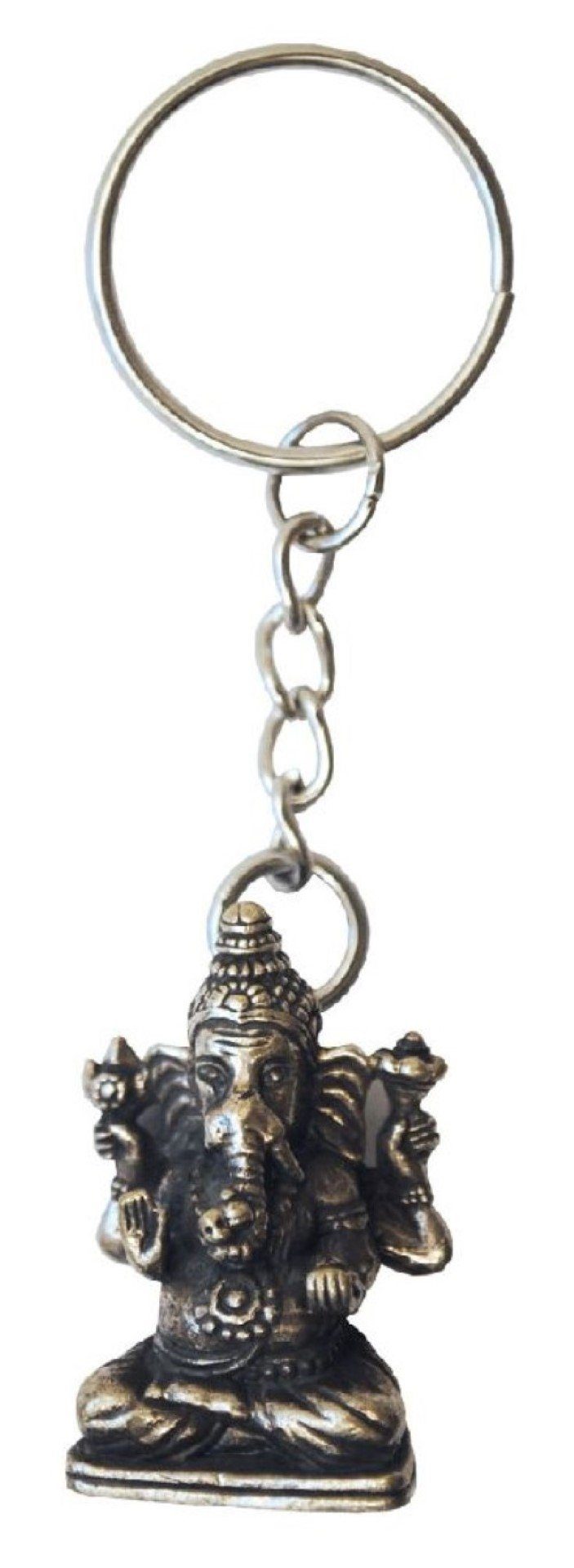 Saraswati Schlüsselanhänger Schlüsselanhänger "Ganesha" Messing 8cm