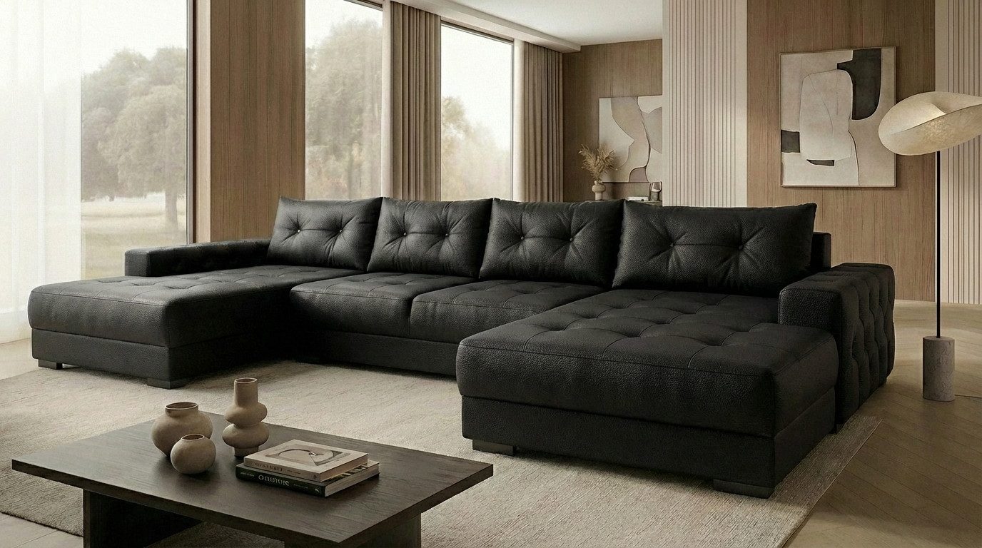 A&J MöbelLand GmbH Ecksofa VIENA, FABIO, VALTOR, MODENA mit Schlaffunktion, Bonellfederkern, Viele Varianten zur Auswahl – wählen Sie Farbe!, TOP ANGEBOT!