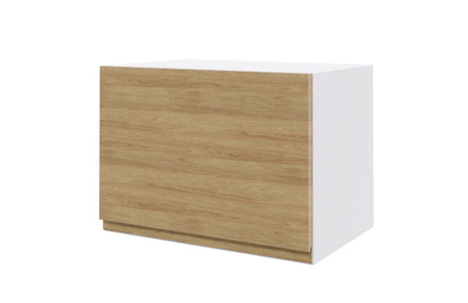 Feldmann-Wohnen Klapphängeschrank Arezzo (1-St) 50x32,5x36cm grifflos lava - Hickory Natur (AZ-W4B/50)