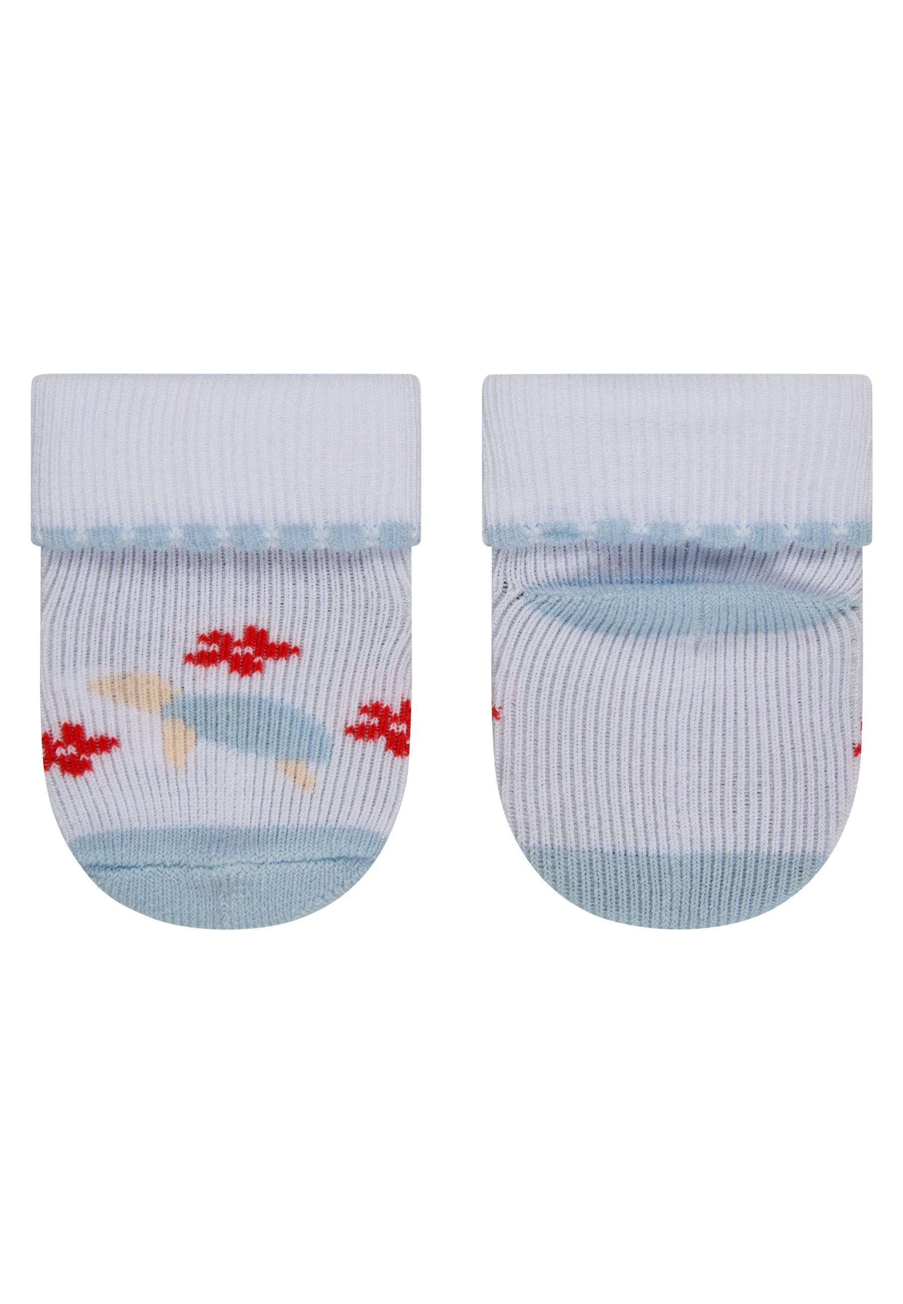 Sterntaler® Feinsöckchen Erstlingssocken 3er-Pack Schildkröte (3-Paar, 3er-Pack) Erstlingssocken 3erPack m Umschlag, hoher Baumwollanteil, Geschenkbox