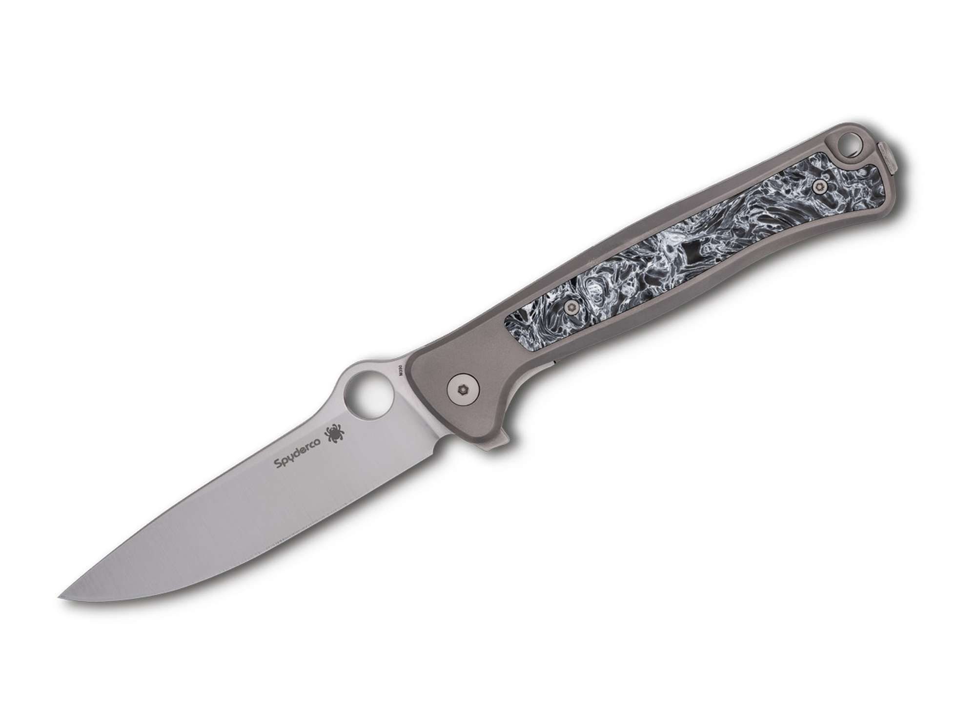 Spyderco Taschenmesser Spyderco Slym M390 Titanium PlainEdge