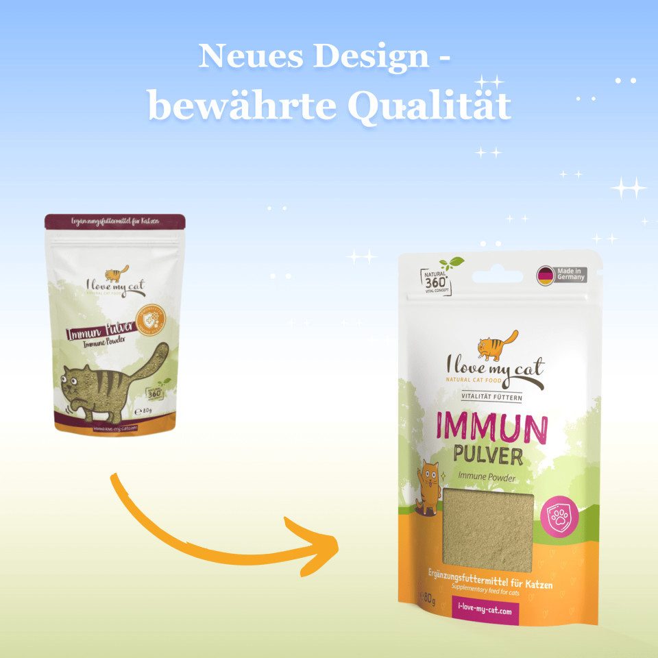 Bellfor I love my cat Nahrungsergänzung für Katzen - Immun Pulver - 80g, für: Katzen