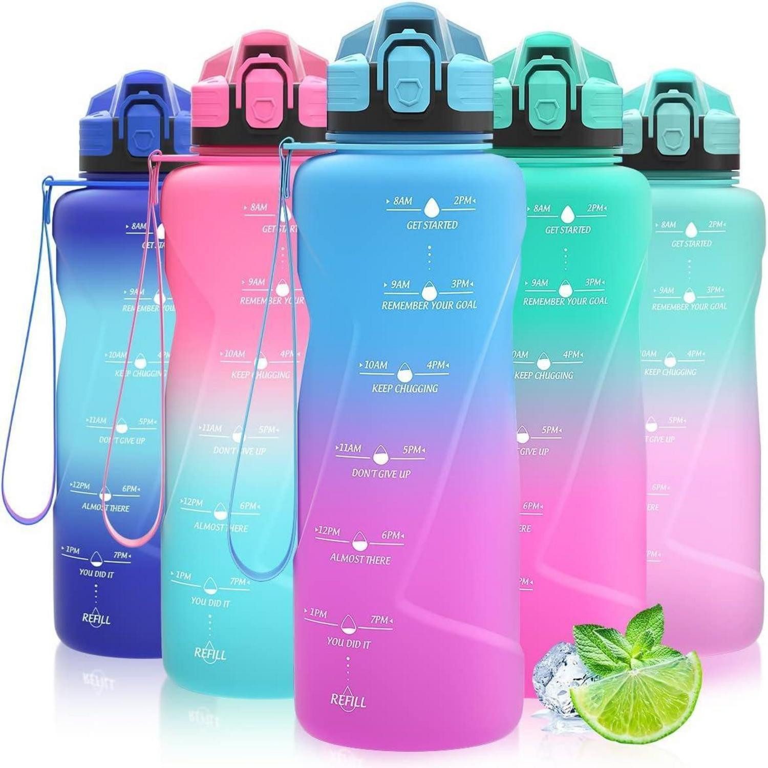LuxusKollektion Trinkflasche Trinkflasche Kinder Auslaufsicher BPAfrei 1500 ml Blau-lila