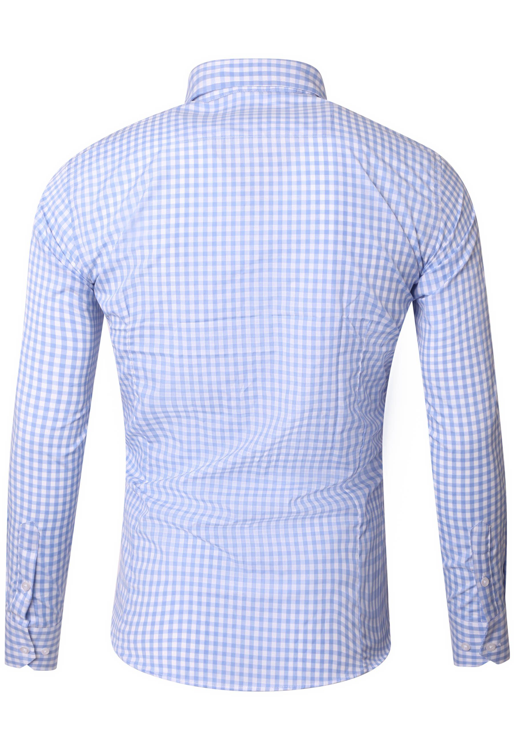 Reslad Businesshemd Reslad Herren Hemd Vichy Karomuster Langarmhemd RS-7007 günstig online kaufen