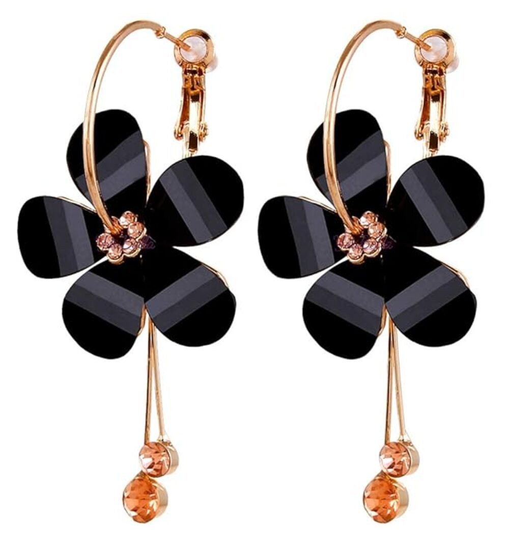 YouBella Ohrring-Set Florale Tropfenohrringe Goldplattiert für Damen (Set, Perfekt für besondere Anlässe und Bürokleidung), Modischer Kunstschmuck
