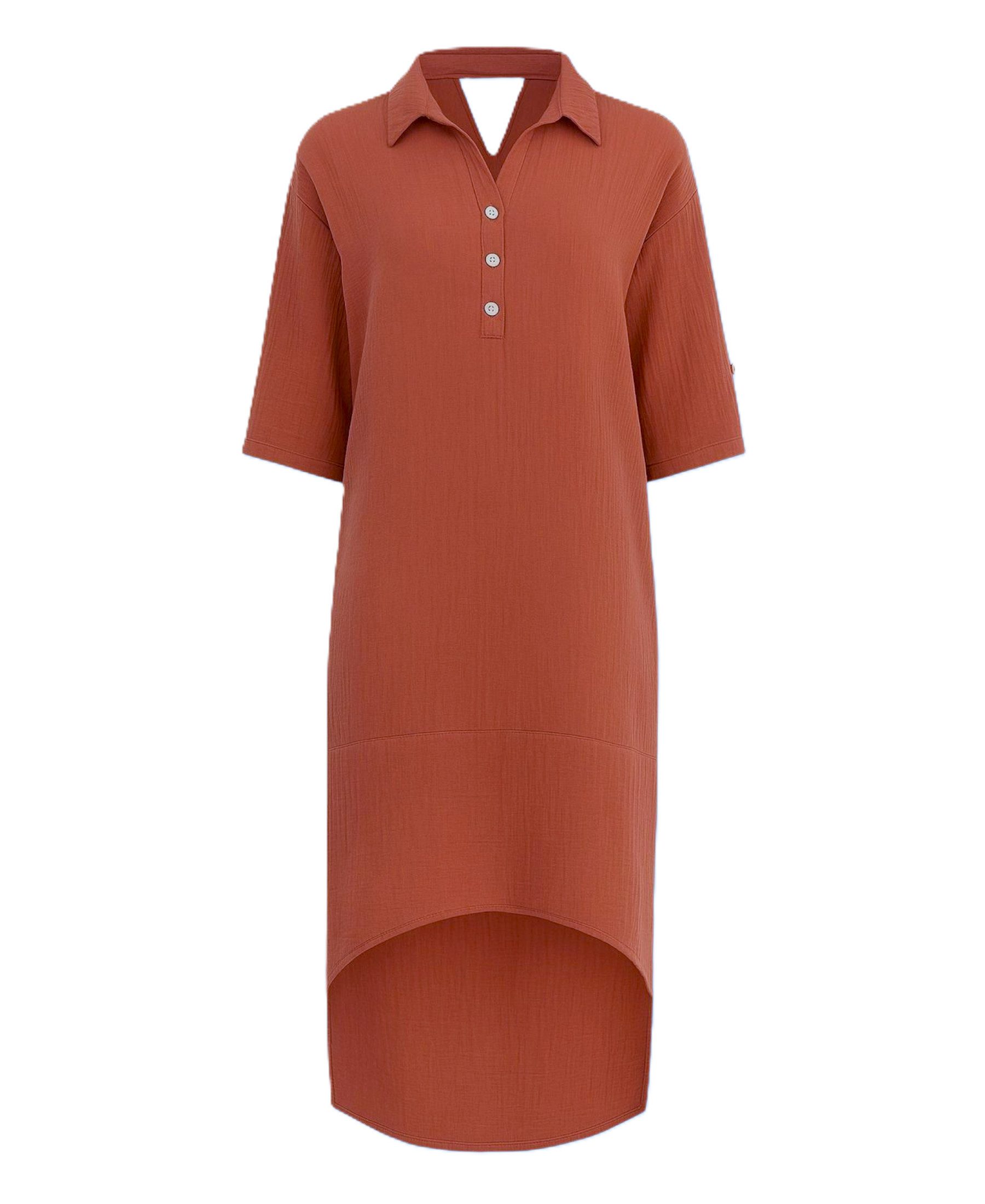 WENOR Blusenkleid Musselin, Rückenausschnitt, 100 % Baumwolle, günstig online kaufen