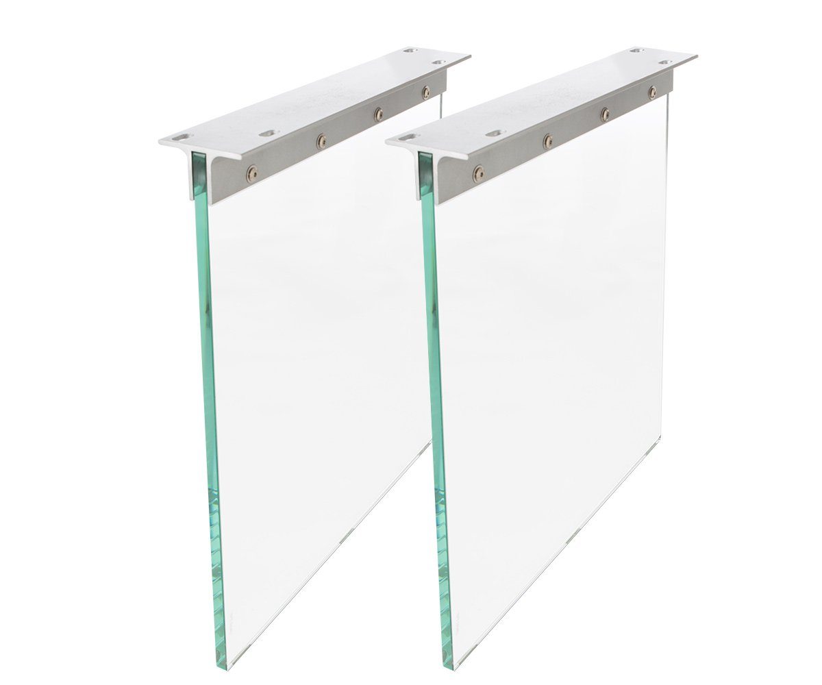 DELIFE Tischbein Glas, (2er-Set) Tischgestell günstig online kaufen