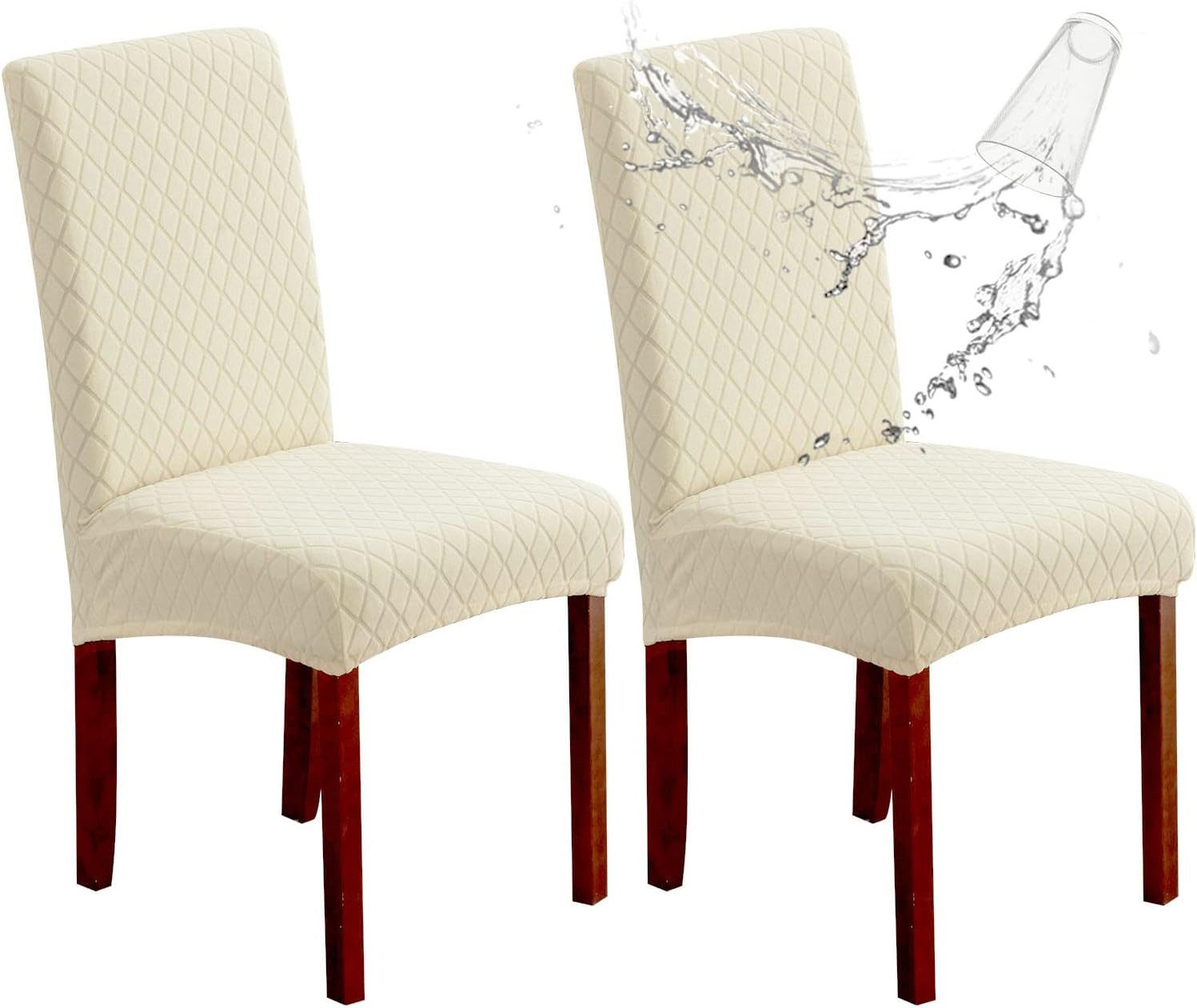 Coonoor Sitzflächenhusse 2/4/6er Set Stretch Stuhlhussen für Esszimmerstühl günstig online kaufen