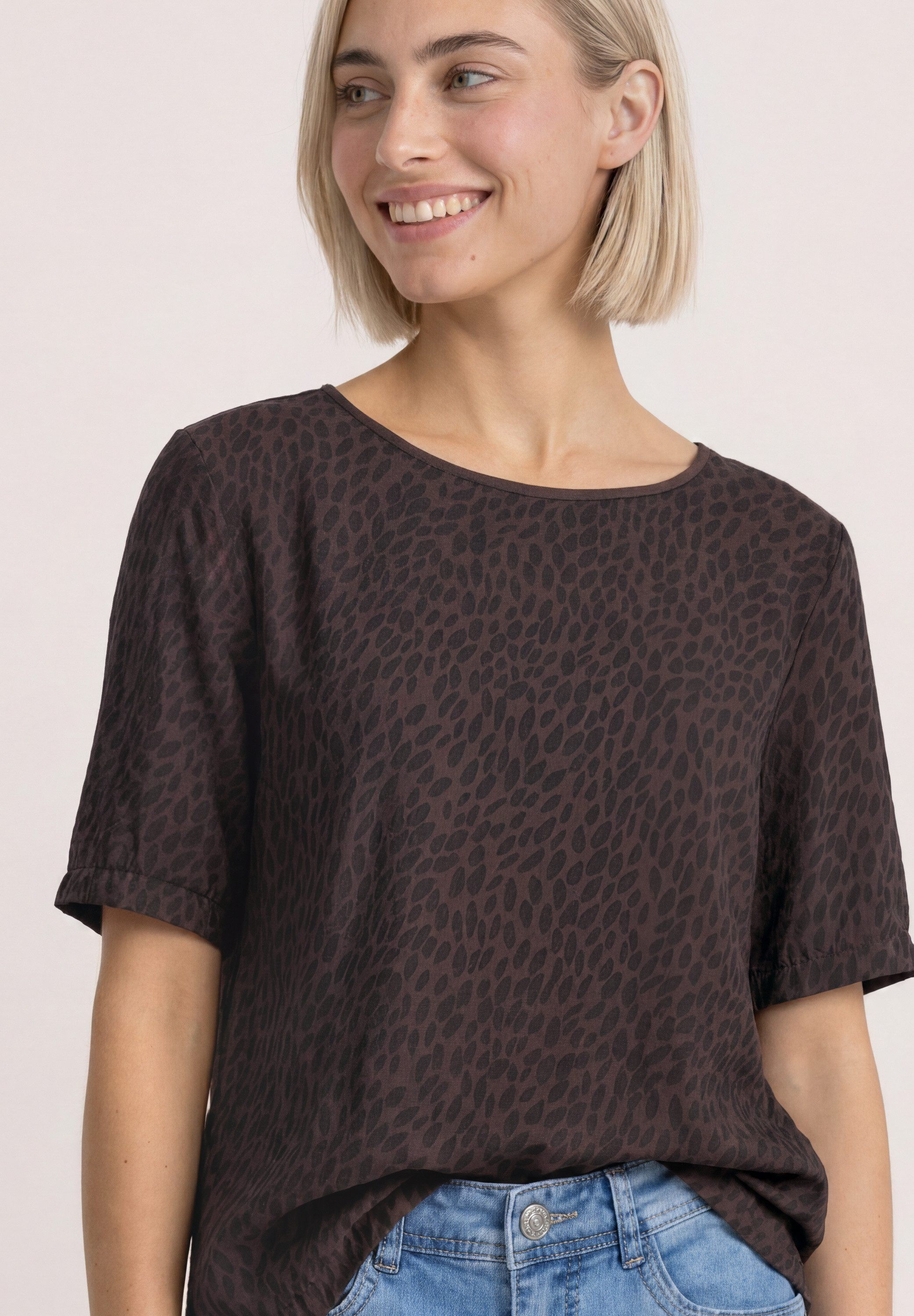 STREET ONE T-Shirt mit Strukturmix