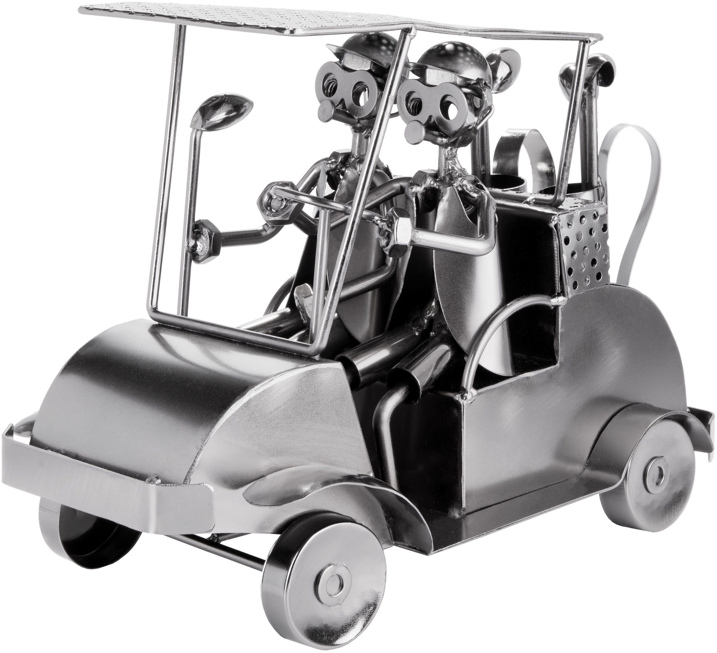 BRUBAKER Dekofigur Metallskulptur Schraubenmännchen Golfcart (1 St), kunstv günstig online kaufen