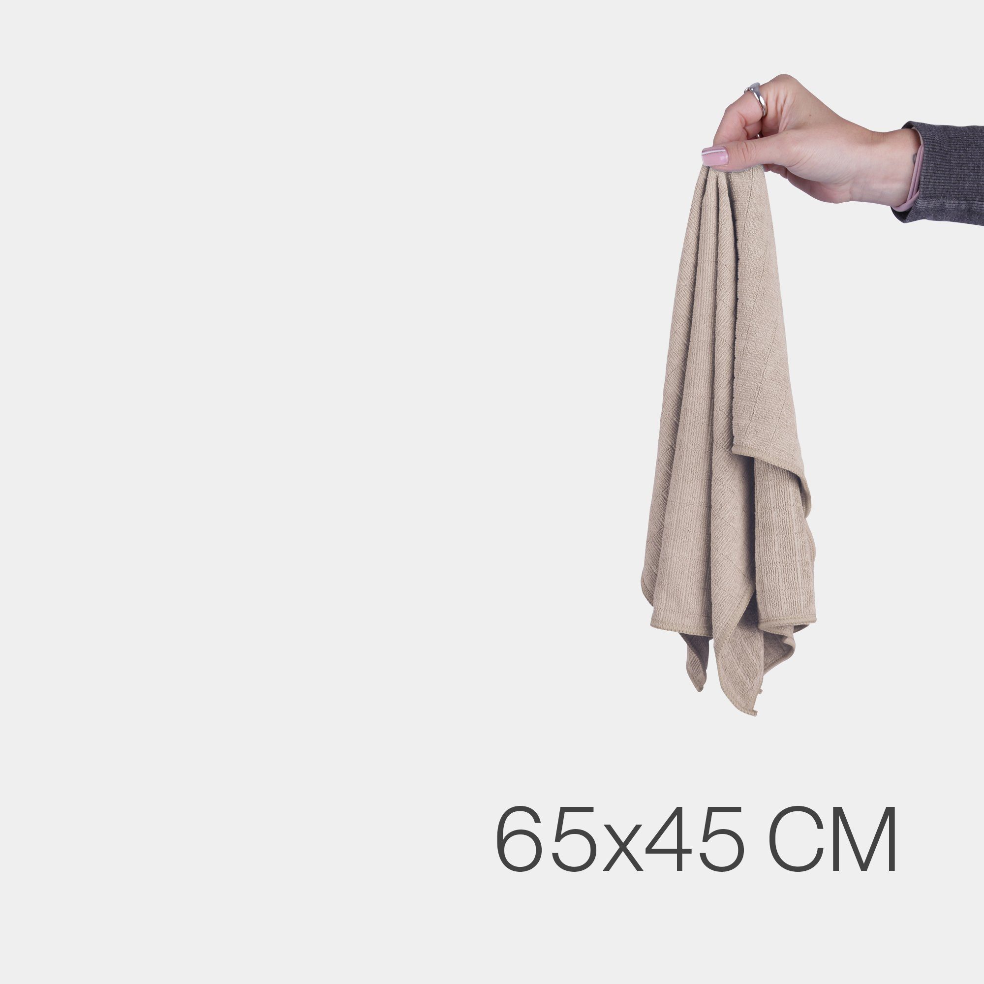 45x65 Bestlivings - Microfasertuch Qualität) Geschirrtücher Taupe - hochwertig Polyester Handtuch Polyamid, (80% Mikrofasertuch 2-tlg., 300g/m² 20384 cm, 20% Reinigungstuch