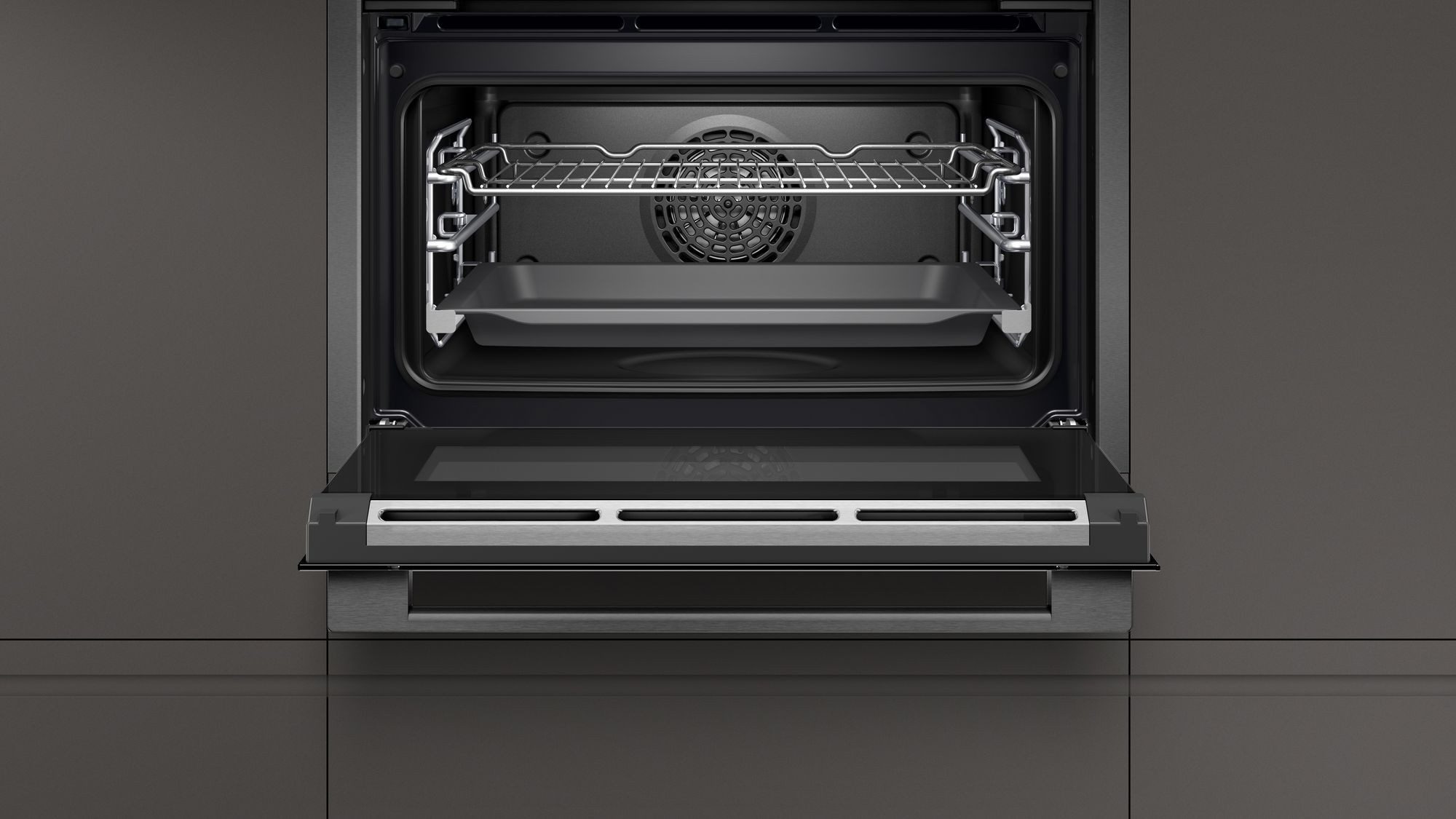 NEFF Dampfbackofen N 90 C18FT28G0, Einbau Kompakt-Dampfbackofen Graphite-Grey, EEK: A+, mit Teleskopauszug nachrüstbar
