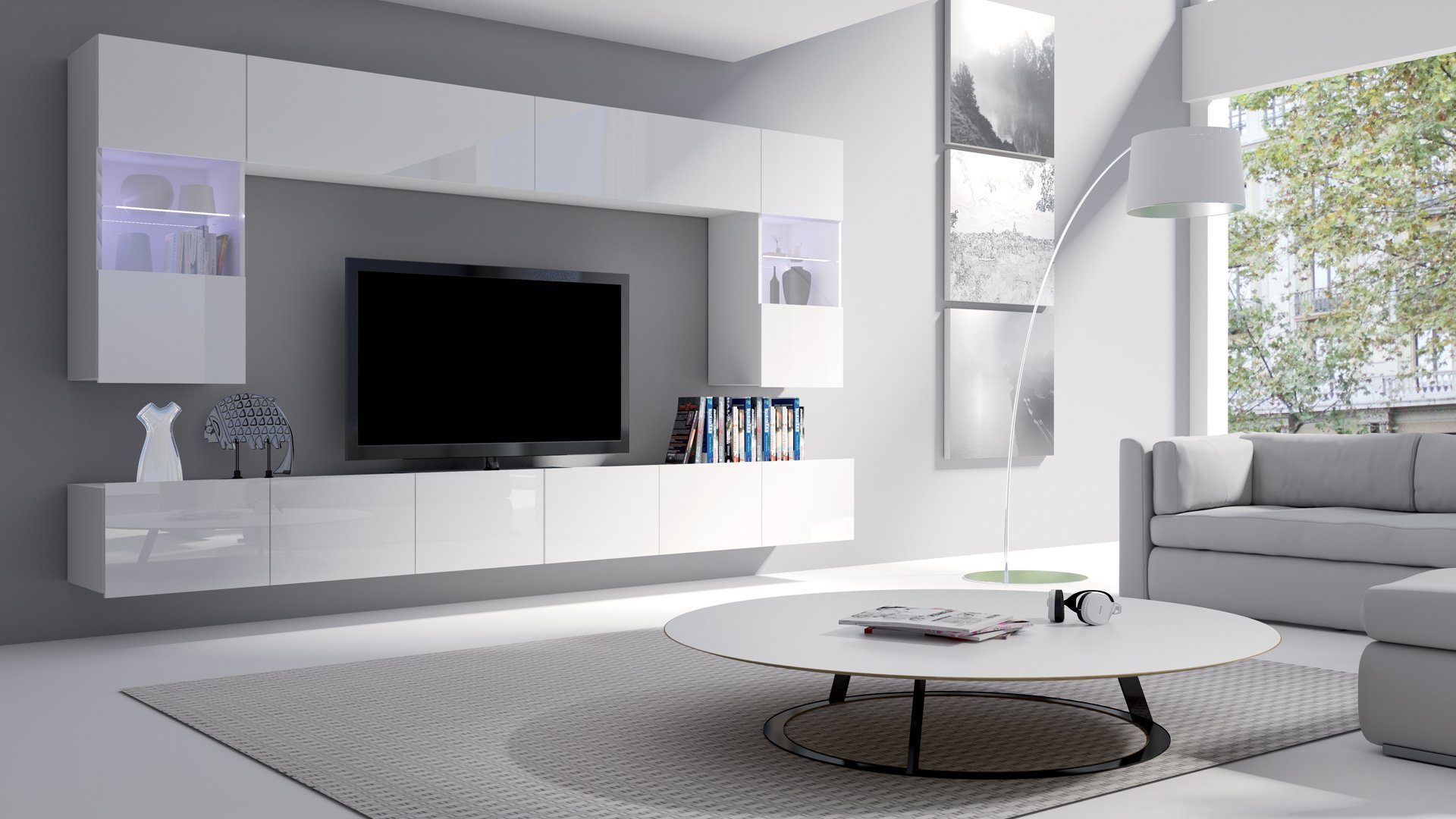 Beautysofa Wohnwand Calabrini I, (hängend und günstig online kaufen